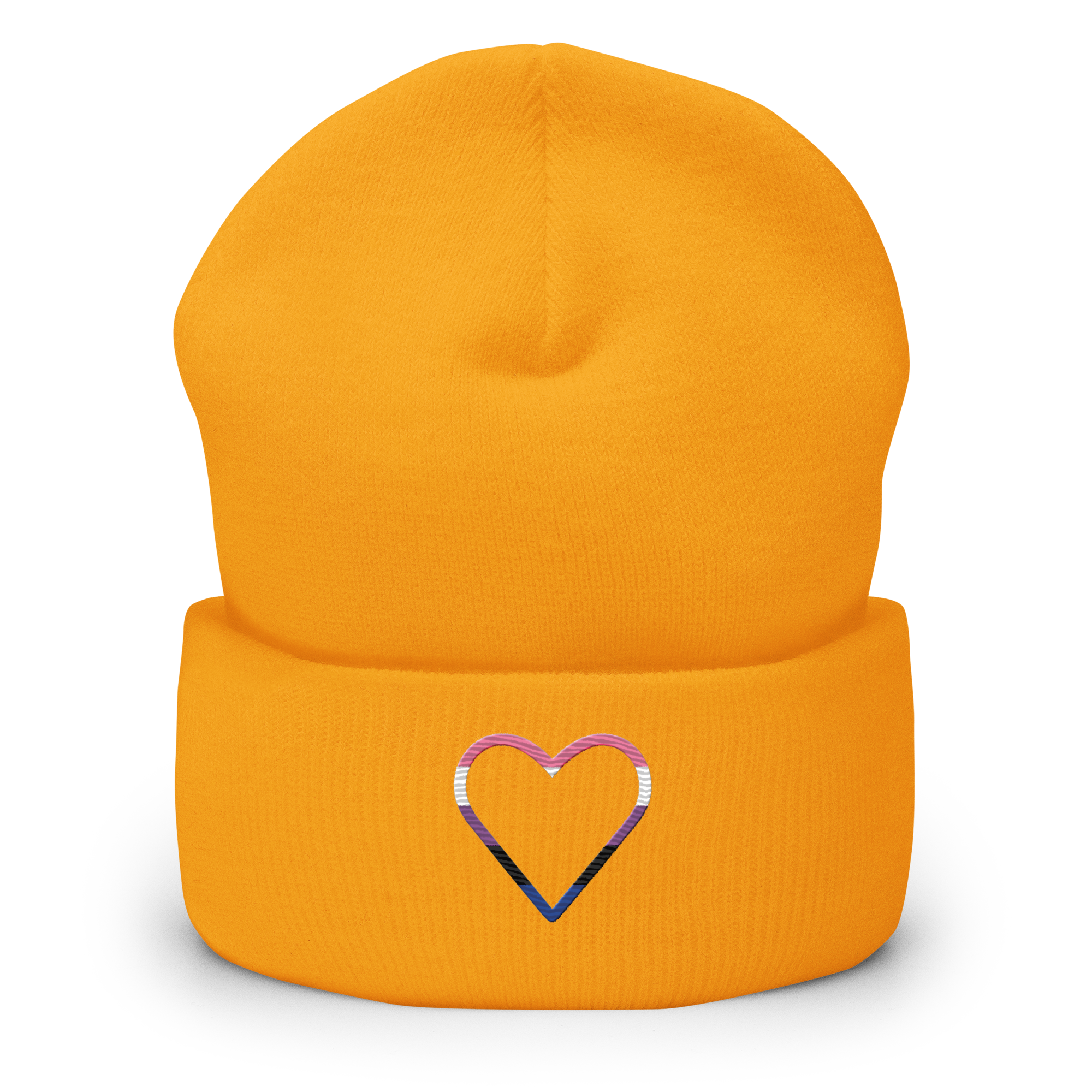 Genderfluid Heart Beanie: Embroidered Pride Hat