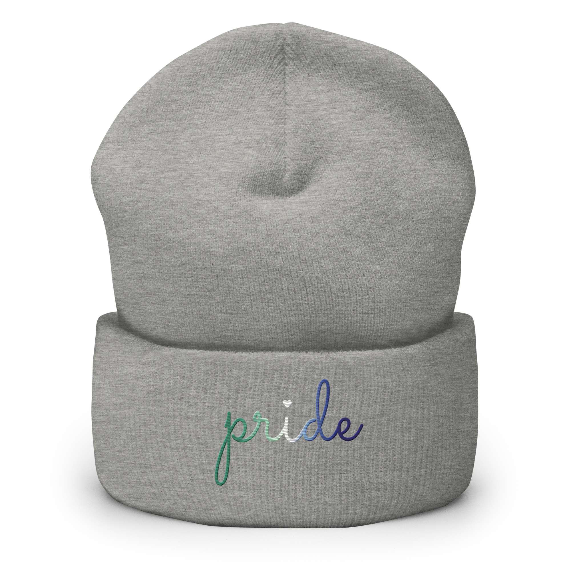 Gay Pride Beanie: Cursive 'Pride' in Gradient Colors