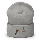 Philly  Pride Beanie: Cursive 'Pride' in Gradient Colors