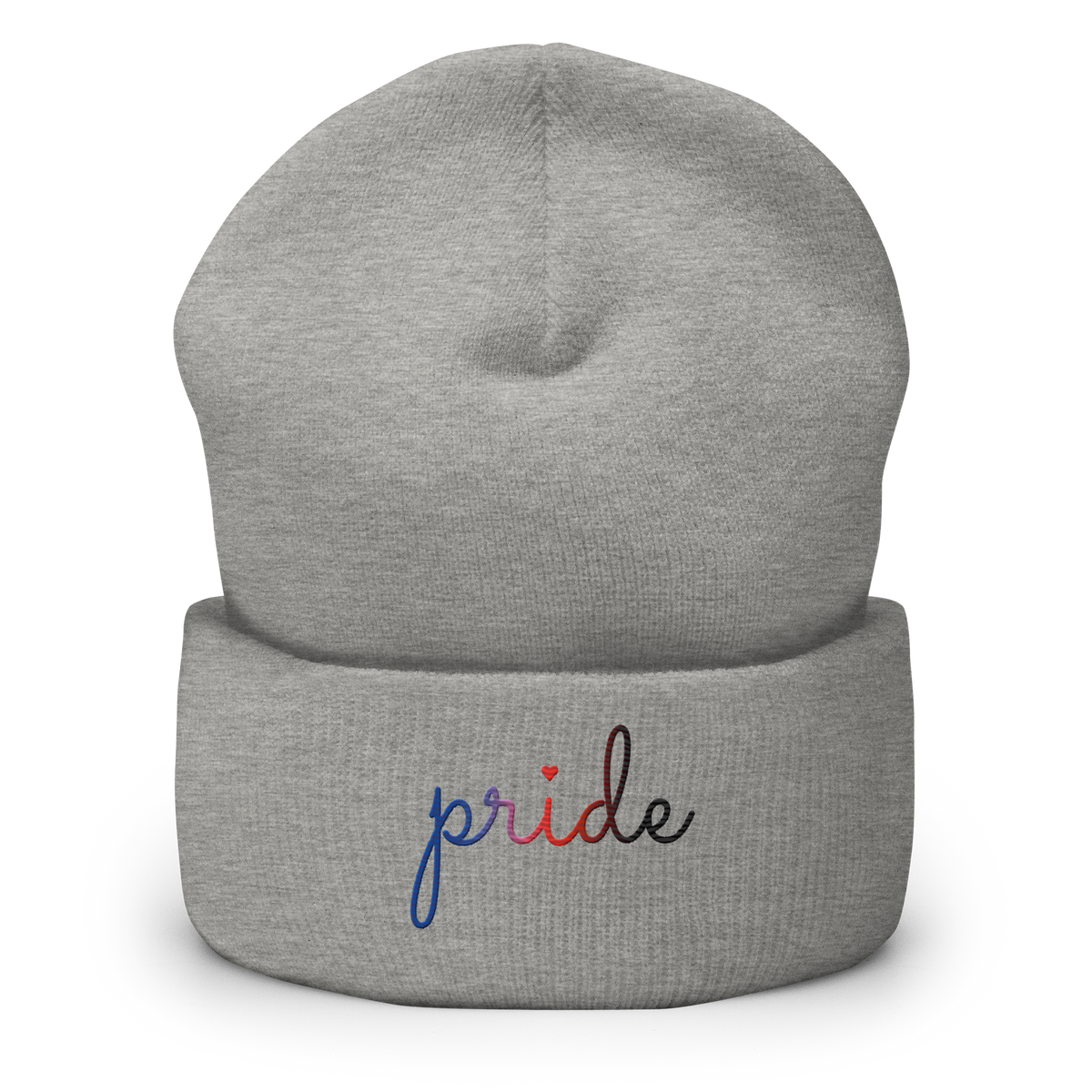 Polyamory Pride Beanie: Cursive 'Pride' in Gradient Colors
