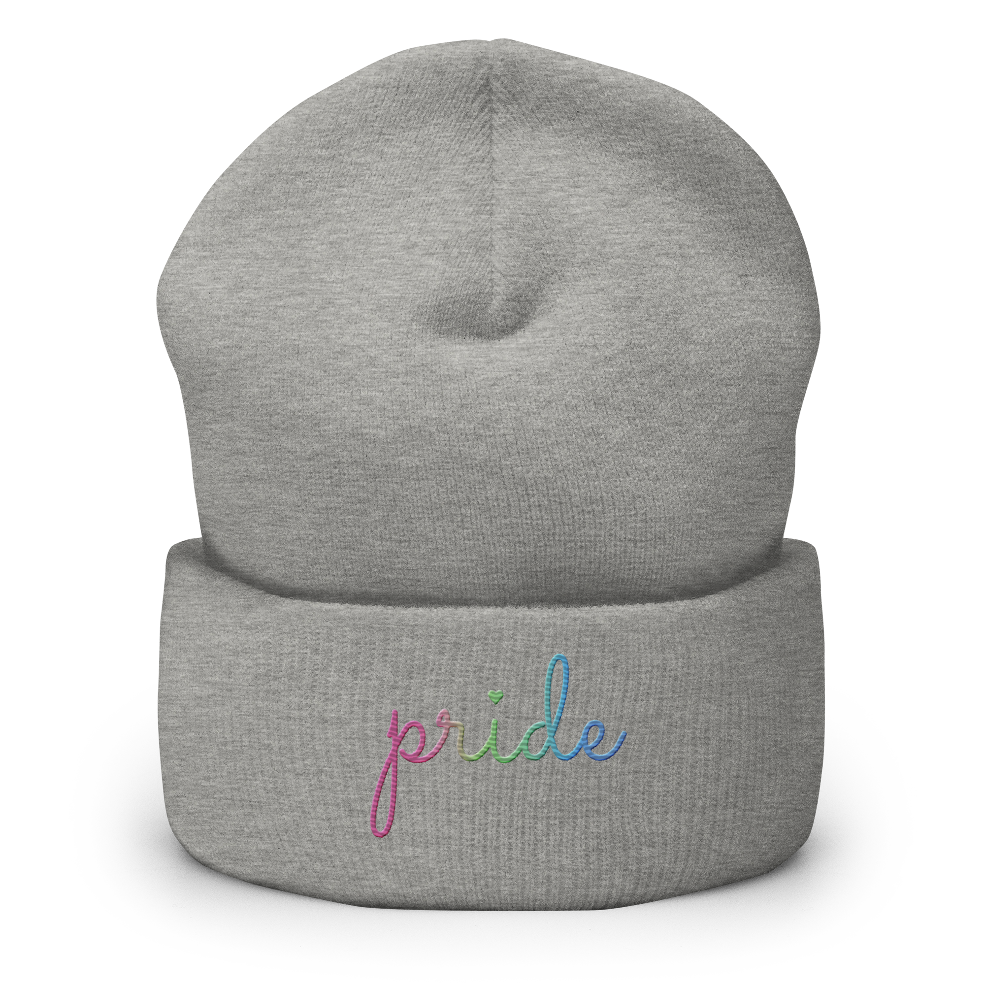 Polysexual Pride Beanie: Cursive 'Pride' in Gradient Colors