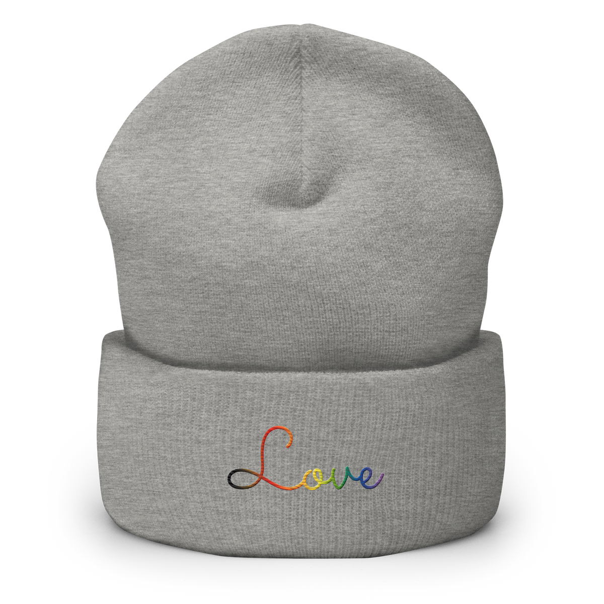 Philly Pride Love Script Beanie: Ellegantly Embroidered Pride Hat