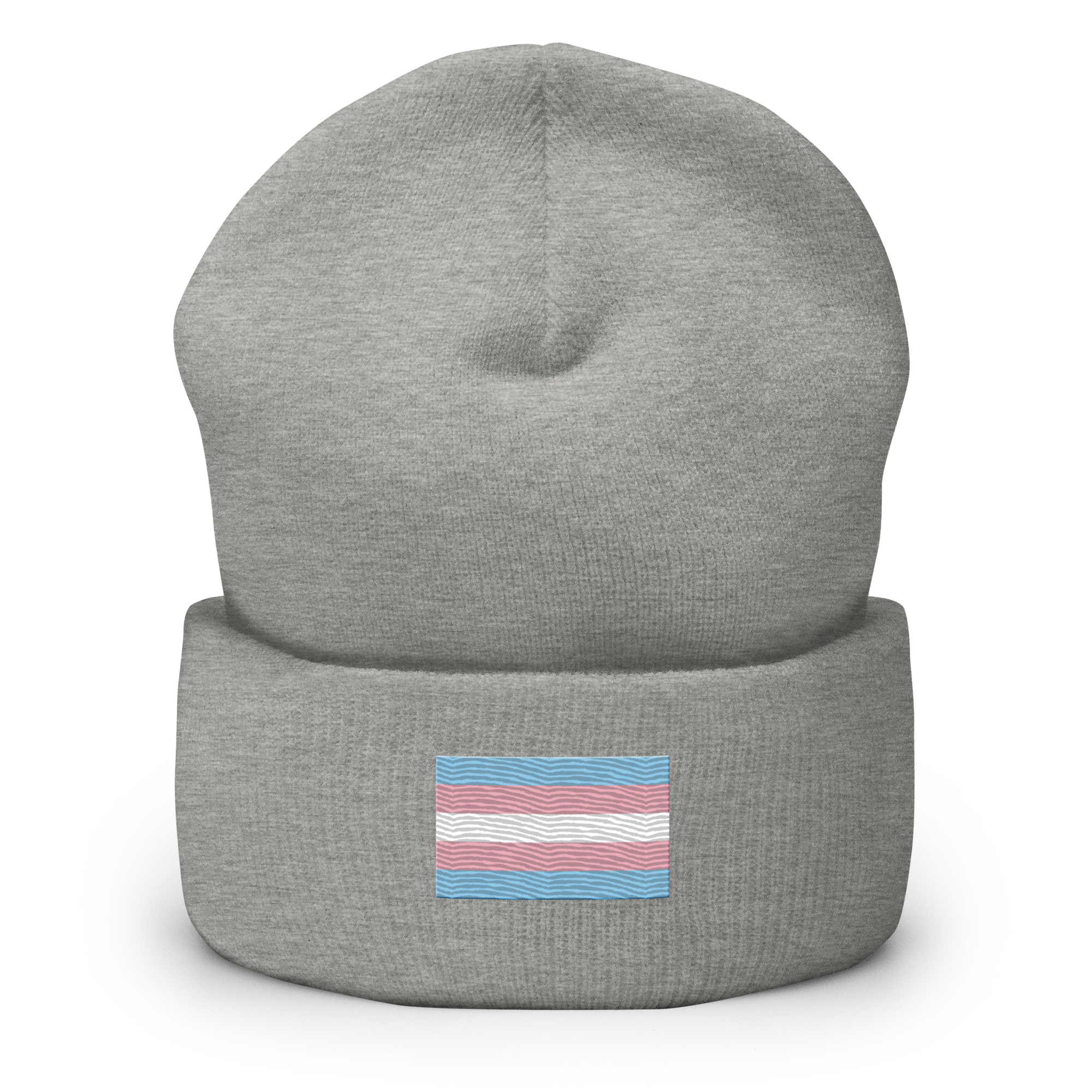 Transgender Pride Flag Embroidered Beanie
