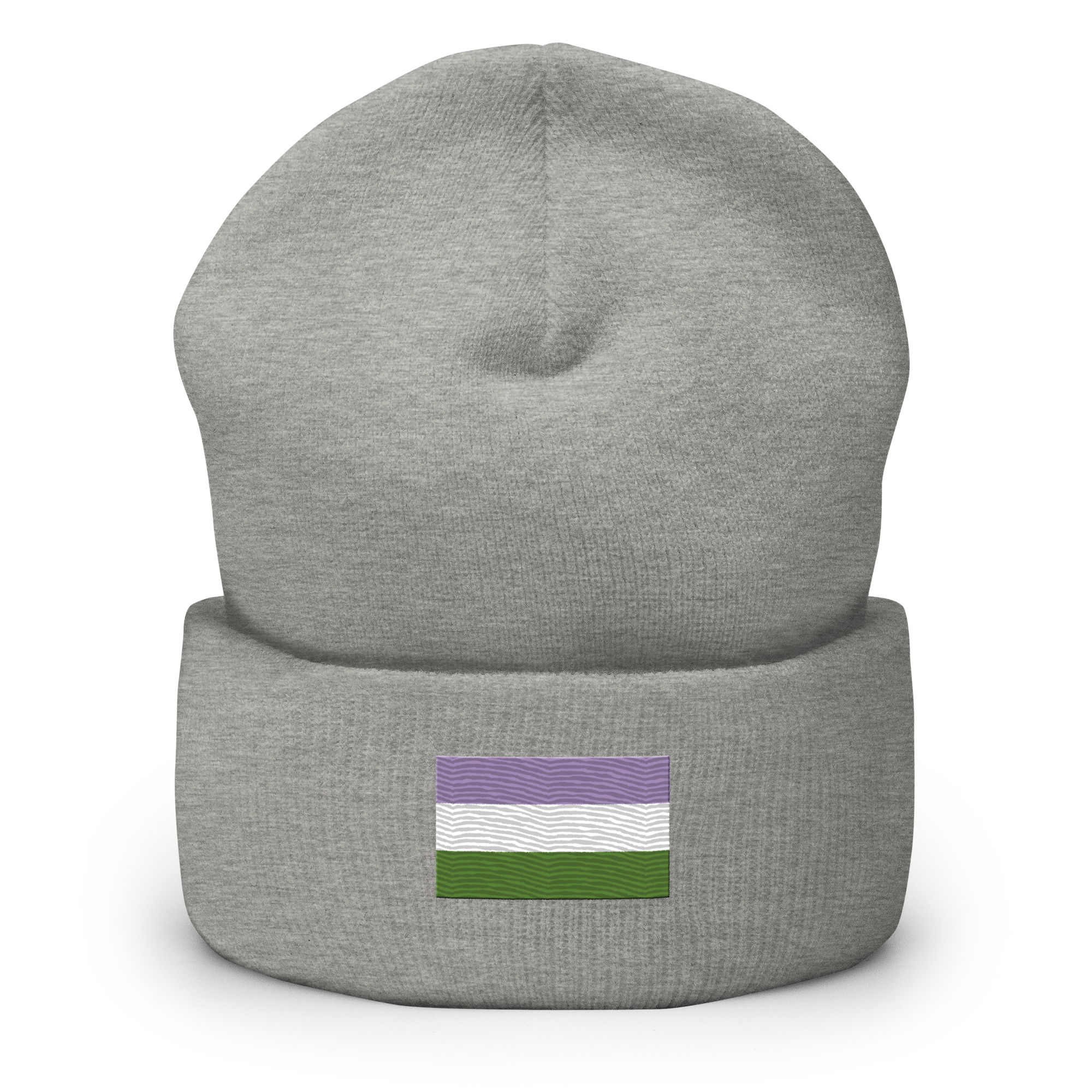 Genderqueer Pride Flag Embroidered Beanie