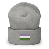 Genderqueer Pride Flag Embroidered Beanie