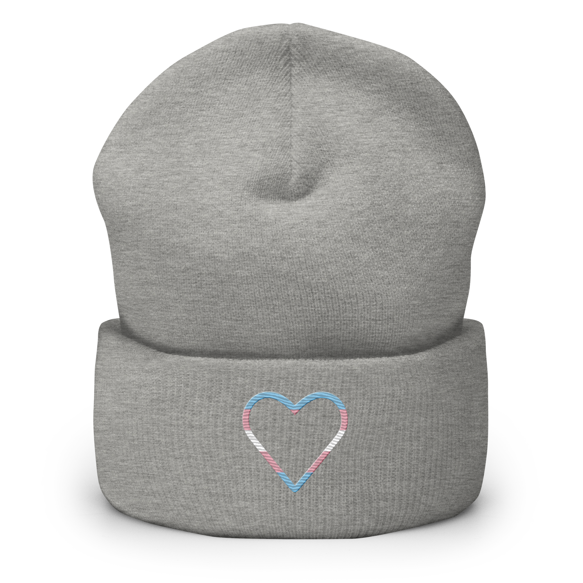 Transgender Heart Beanie: Embroidered Pride Hat