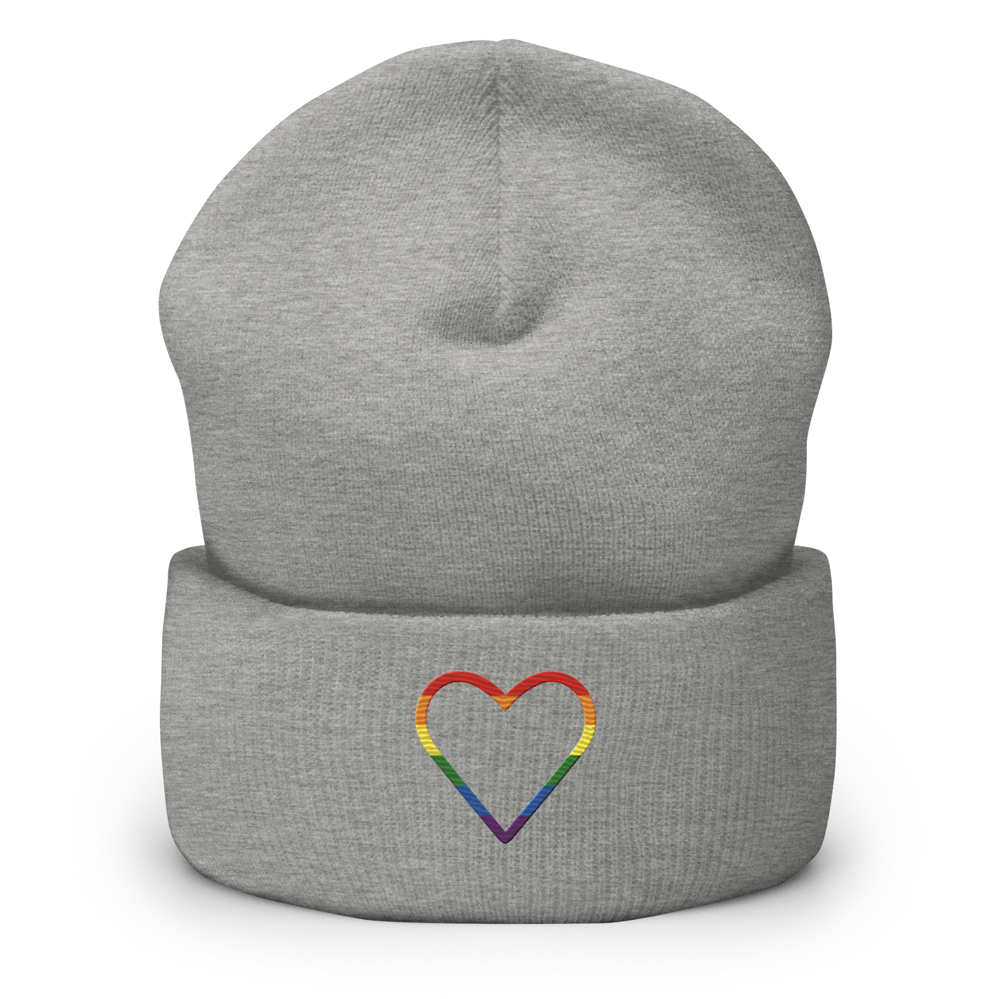 Pride Heart Beanie: Embroidered Pride Hat