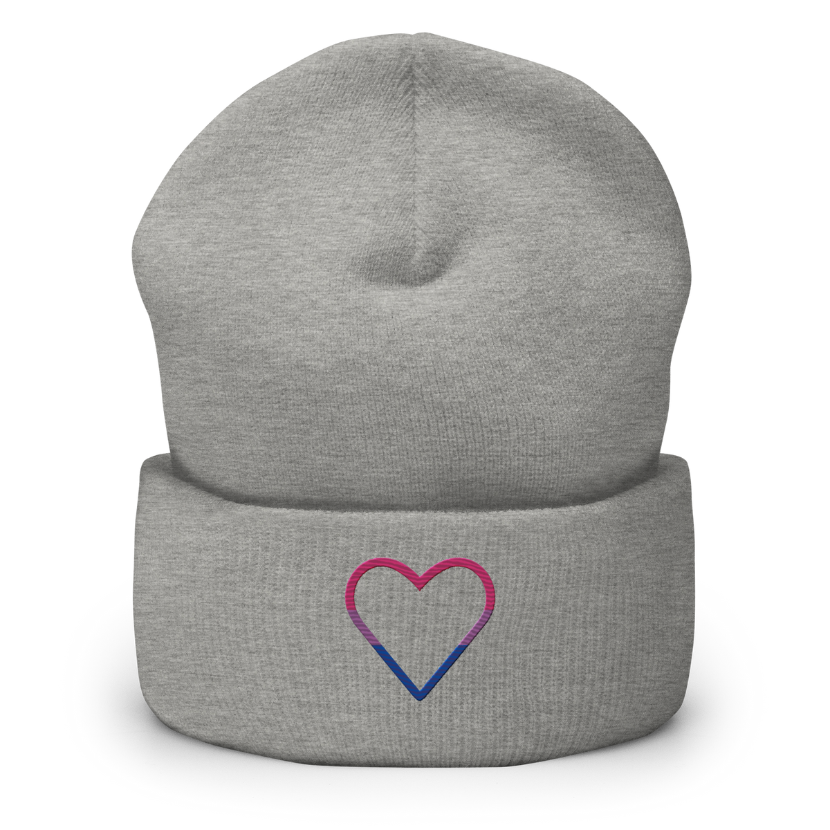 Bisexual Heart Beanie: Embroidered Pride Hat