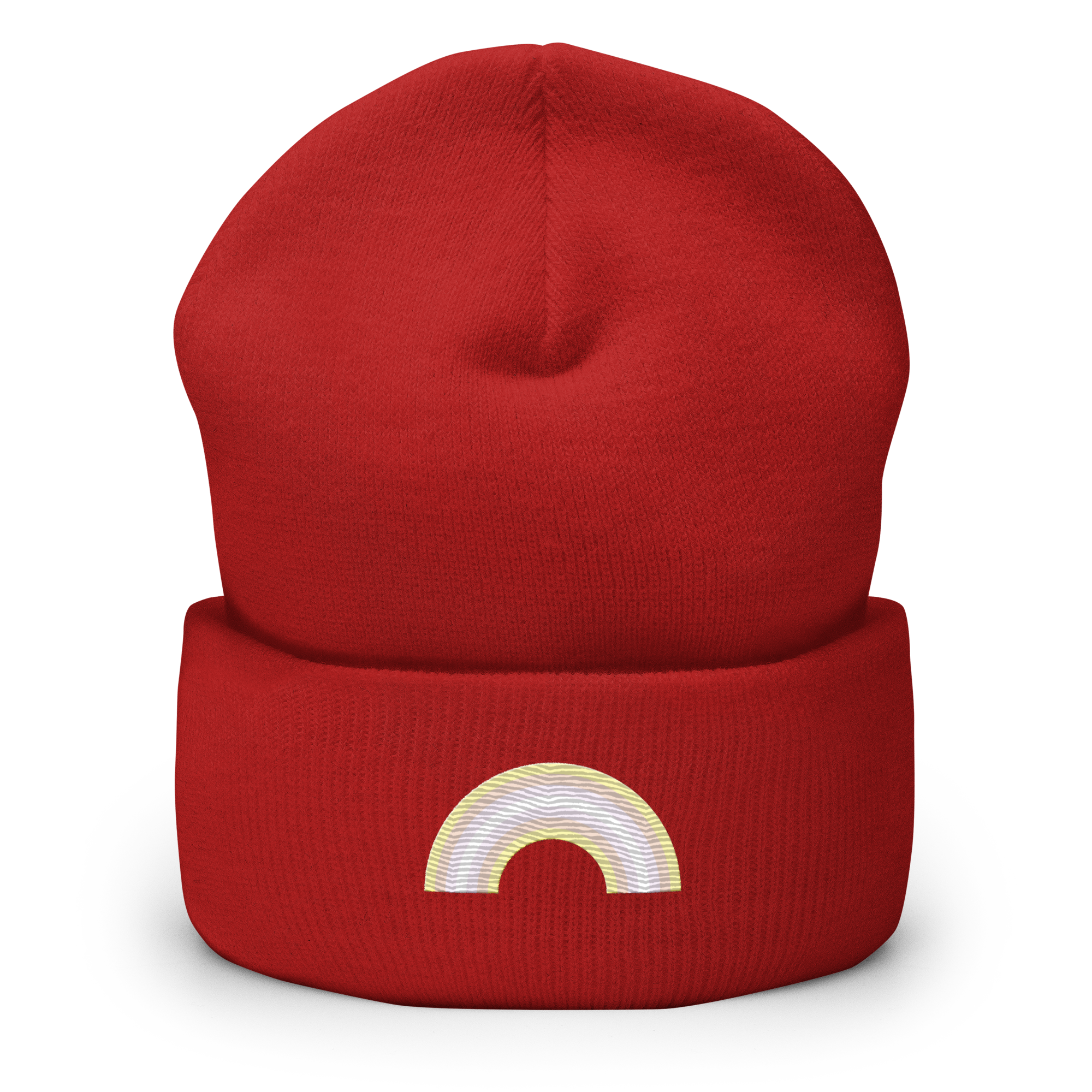 Embroidered Pangender Rainbow Beanie: Pride Flag LGBTQ+ Design