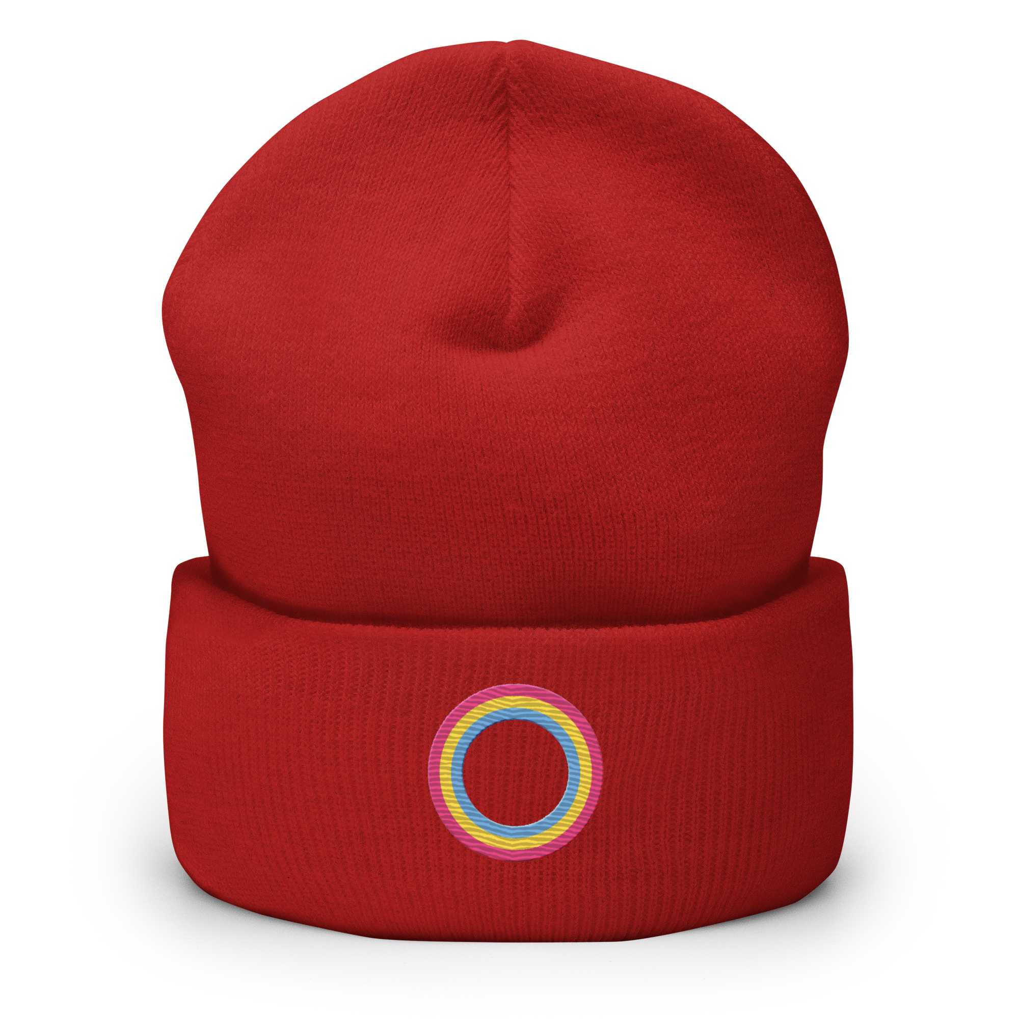 Embroidered Beanie: Pansexual Pride Ring Emblem Design