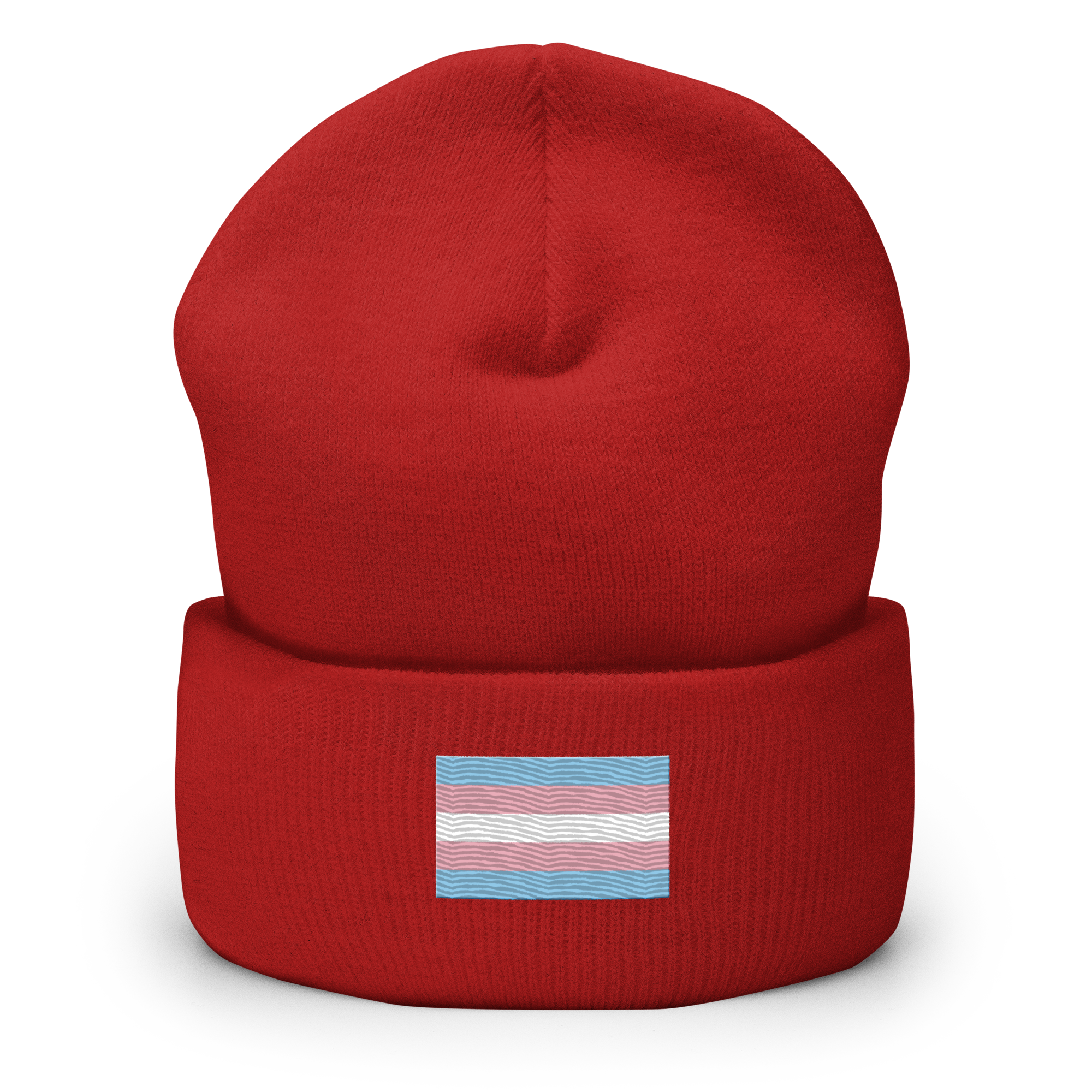 Transgender Pride Flag Embroidered Beanie