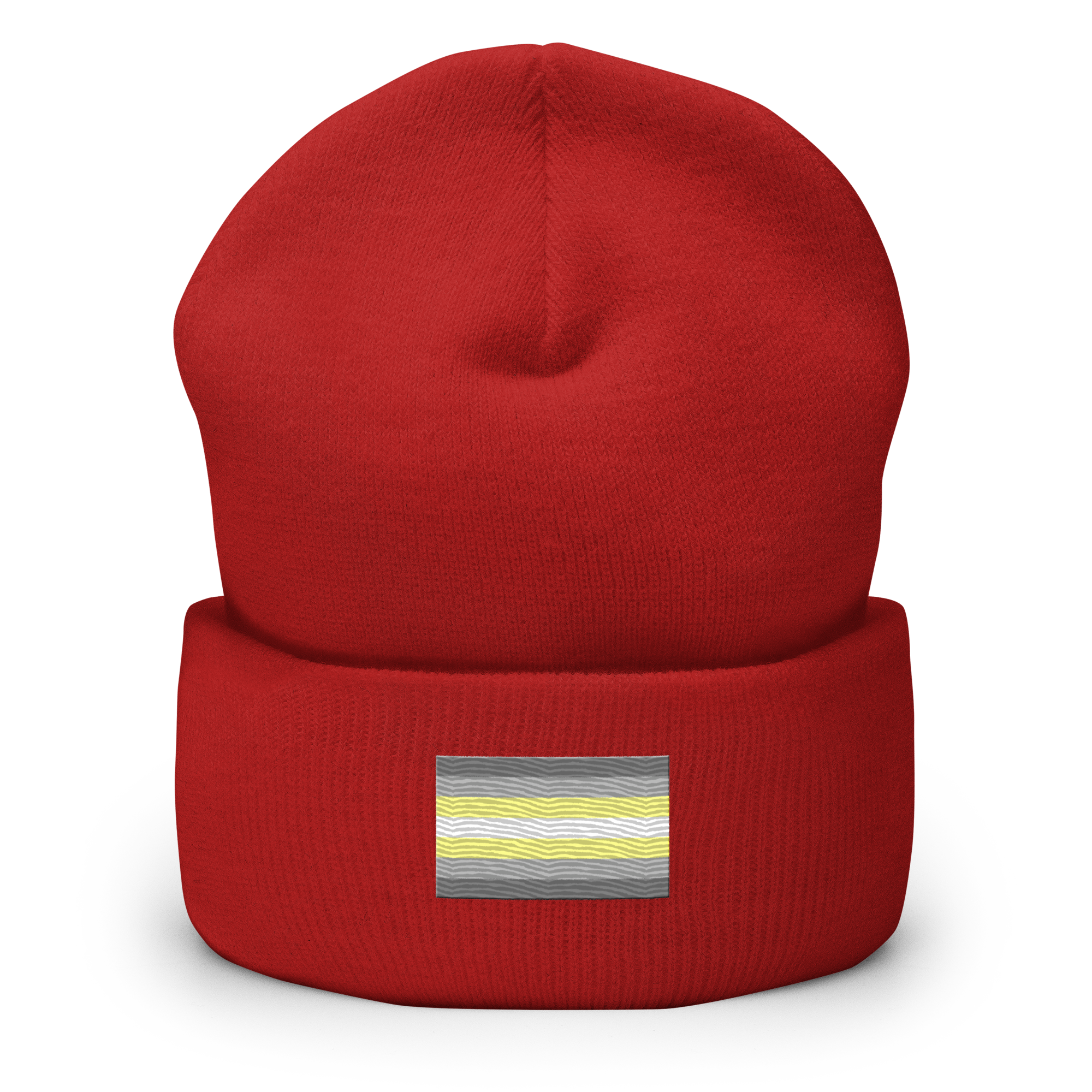 Demigender Pride Flag Embroidered Beanie
