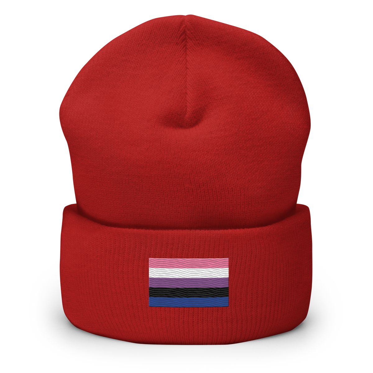 Genderfluid Pride Flag Embroidered Beanie
