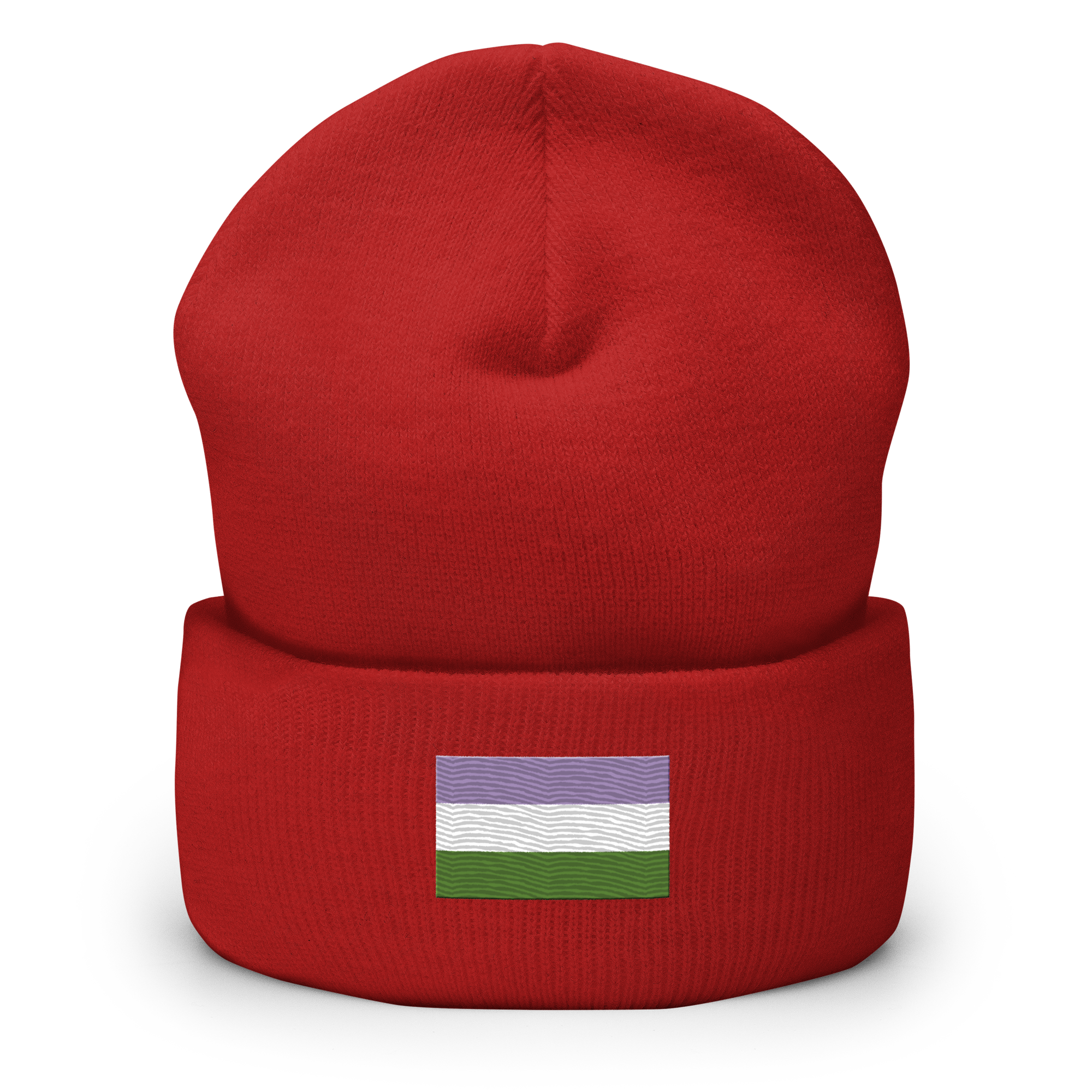 Genderqueer Pride Flag Embroidered Beanie