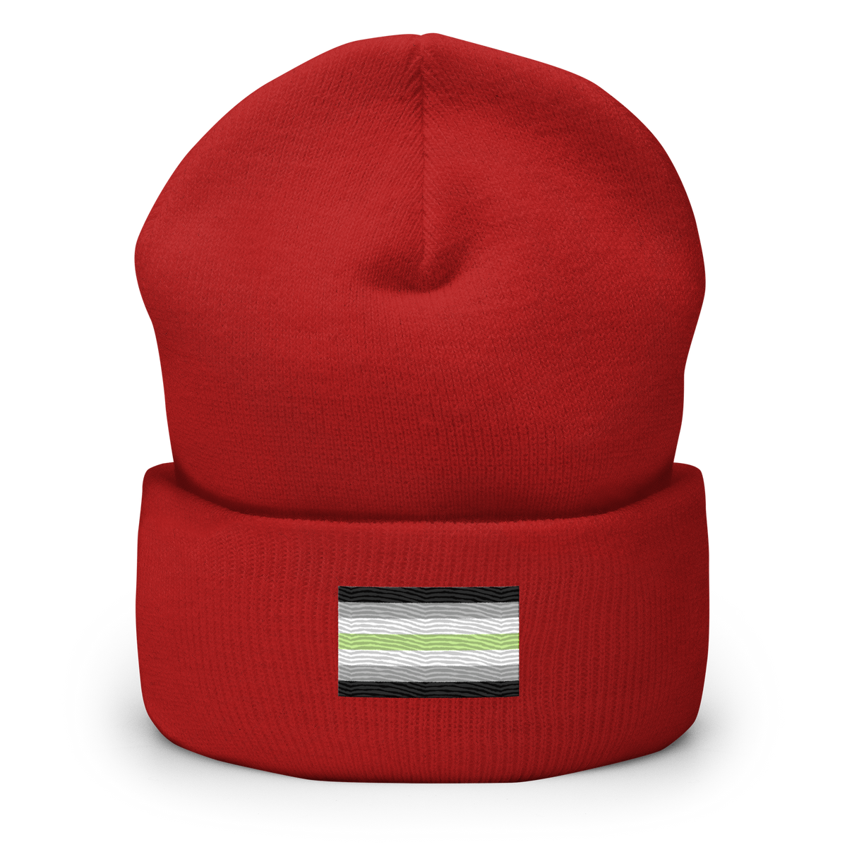 Agender Pride Flag Embroidered Beanie
