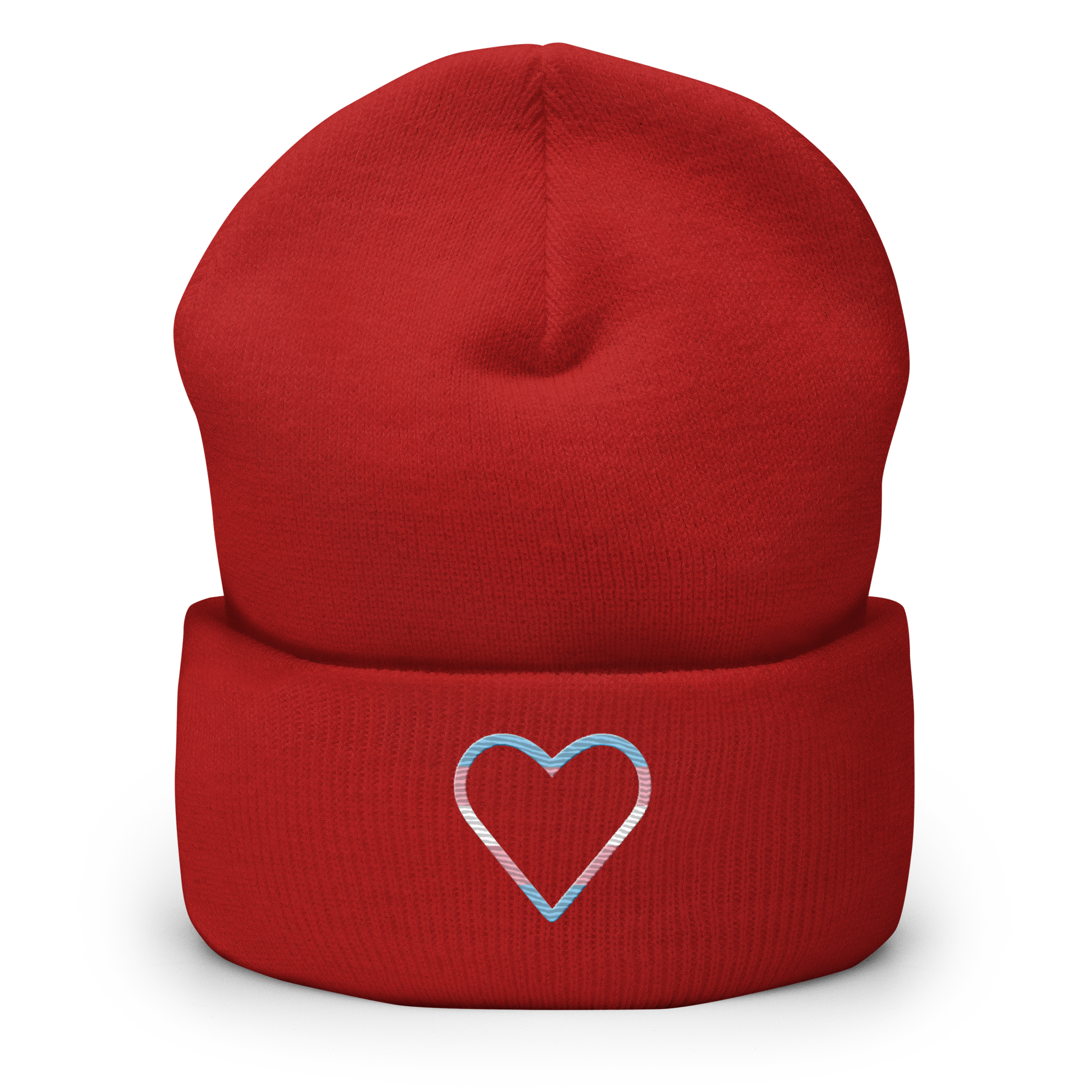 Transgender Heart Beanie: Embroidered Pride Hat