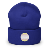 Pangender Flag Embroidered Circle Beanie: Celebratory LGBTQ+ Pride Design