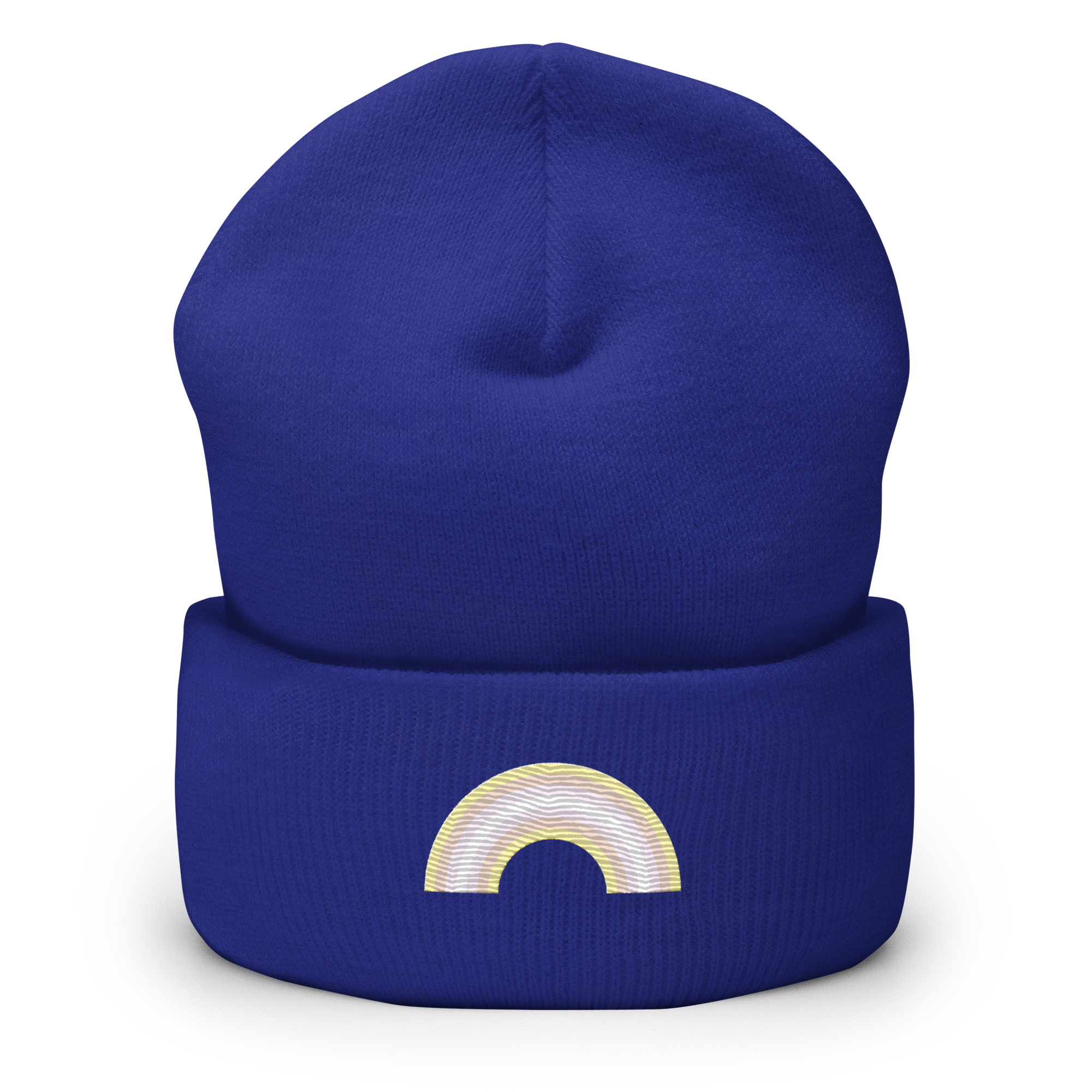 Embroidered Pangender Rainbow Beanie: Pride Flag LGBTQ+ Design