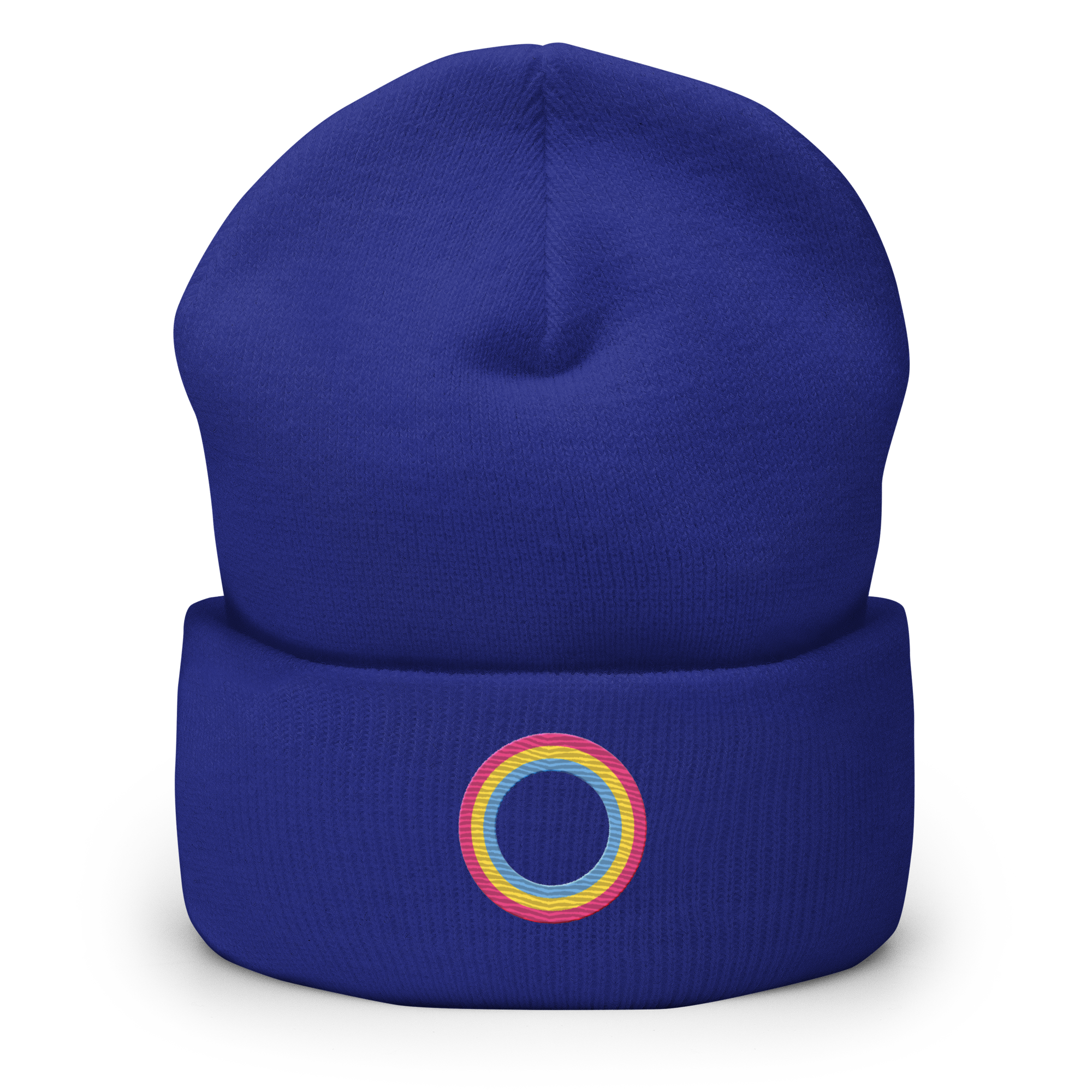 Embroidered Beanie: Pansexual Pride Ring Emblem Design