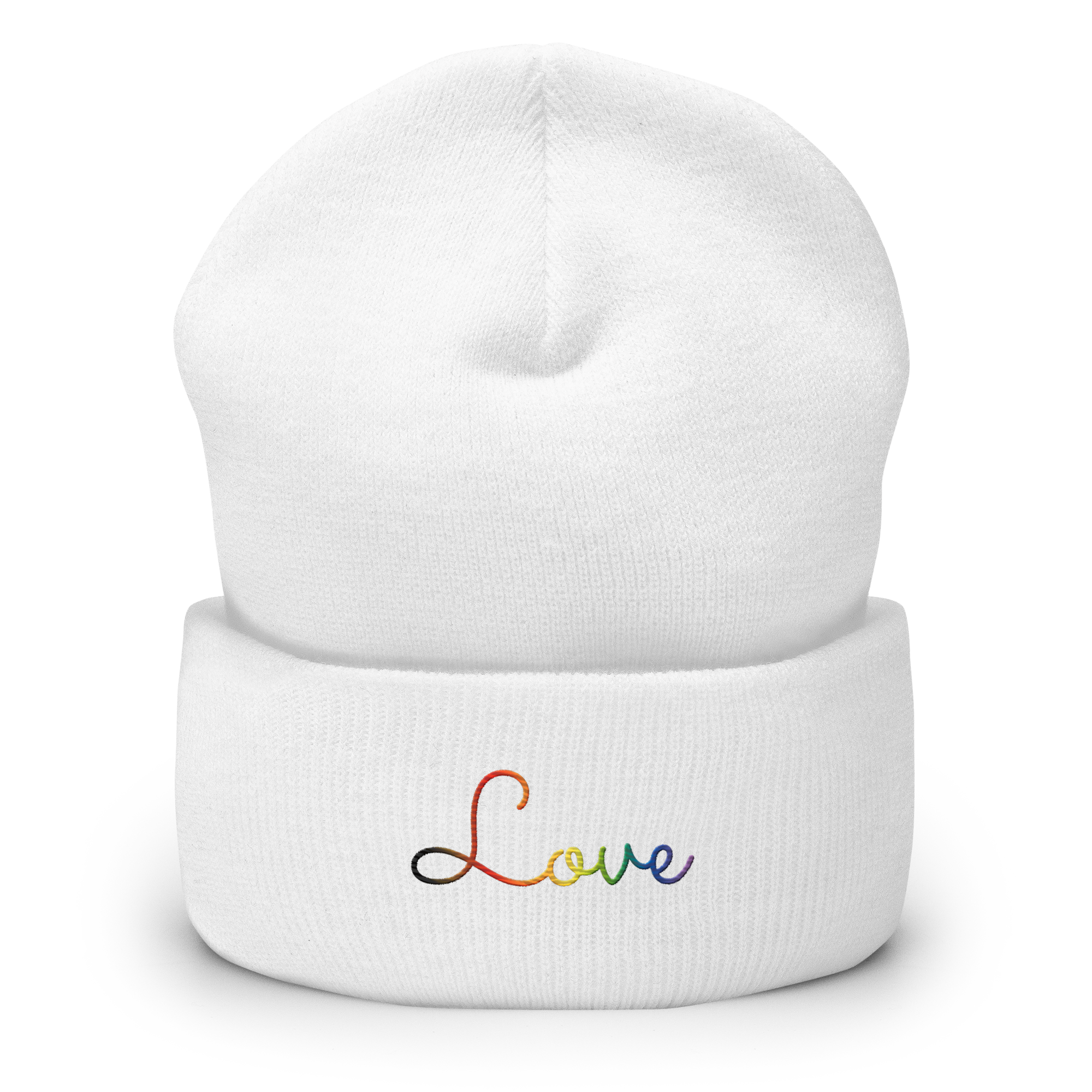 Philly Pride Love Script Beanie: Ellegantly Embroidered Pride Hat