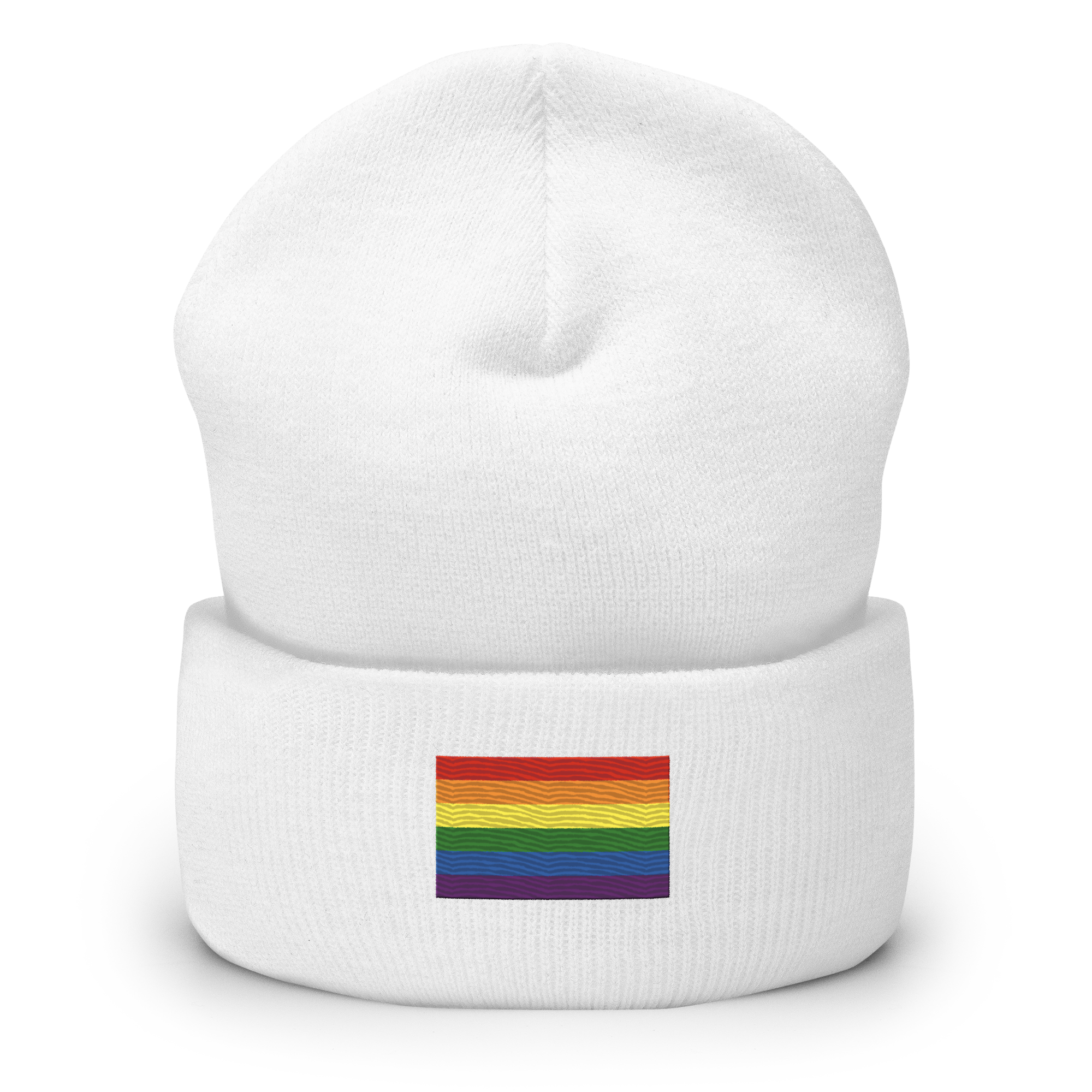 Pride Flag Embroidered Beanie