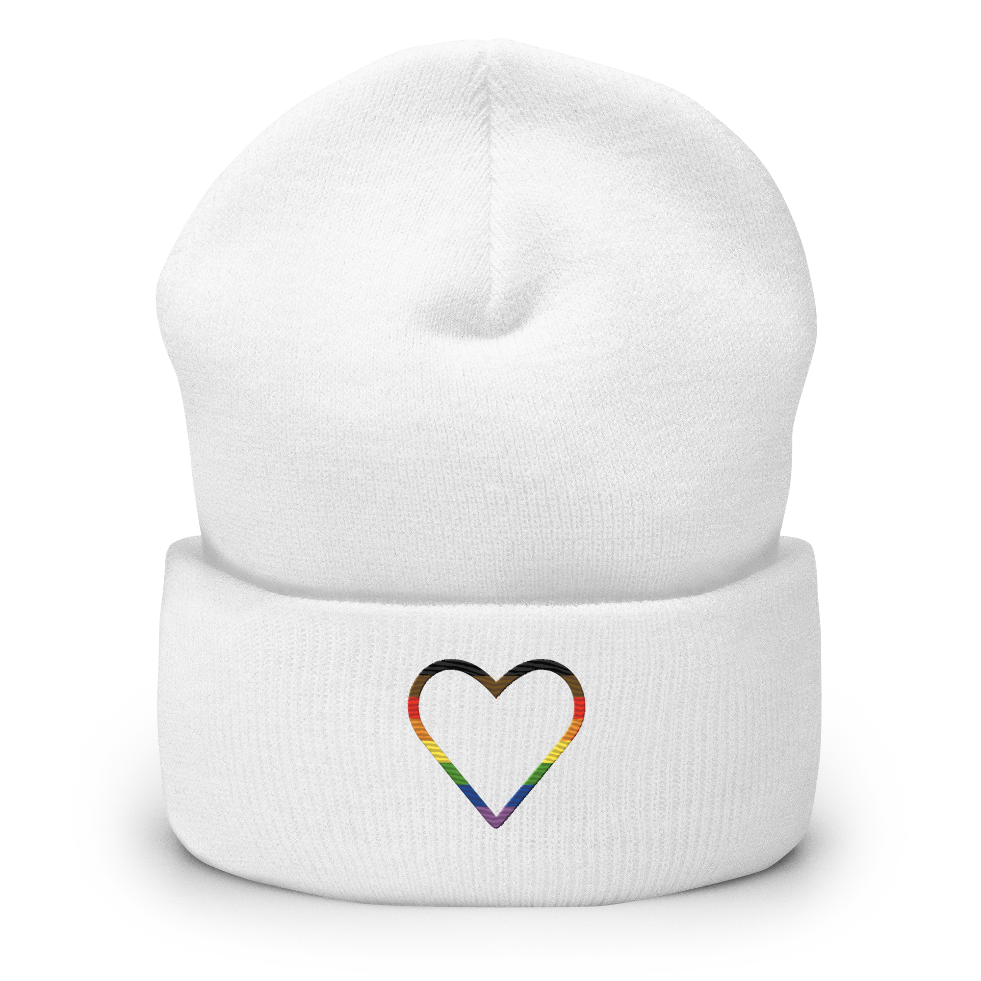 Philly Pride Heart Beanie: Embroidered Pride Hat