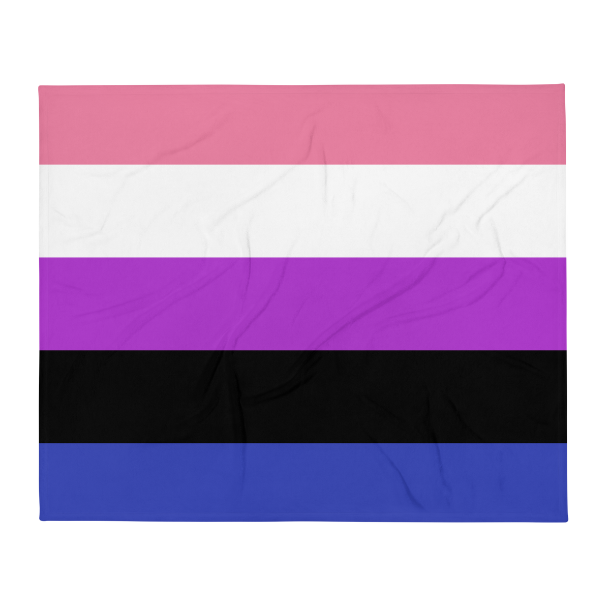 Genderfluid Pride Throw Blanket: Cozy LGBTQ+ Decorative Print