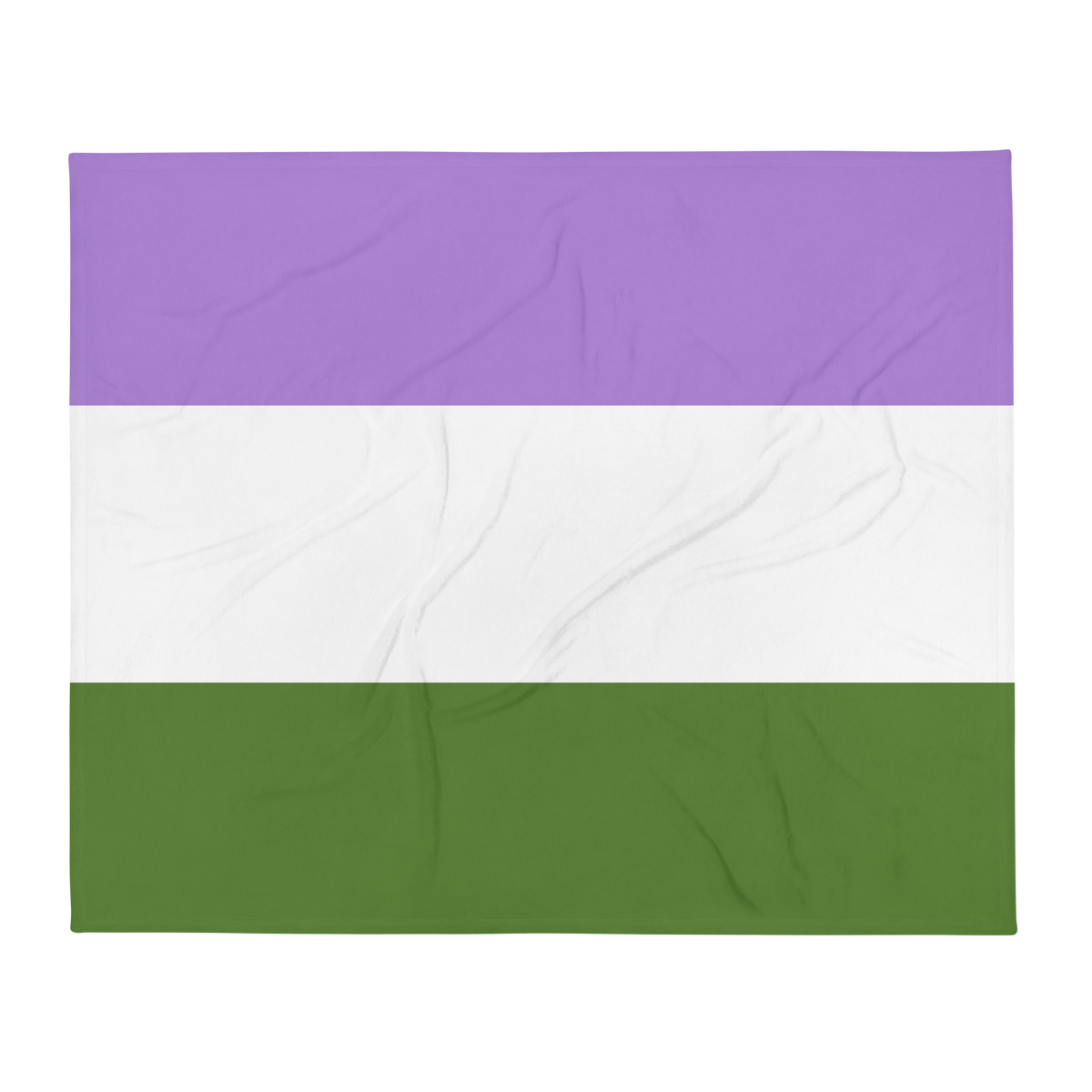 Genderqueer Pride Throw Blanket: Cozy LGBTQ+ Decorative Print