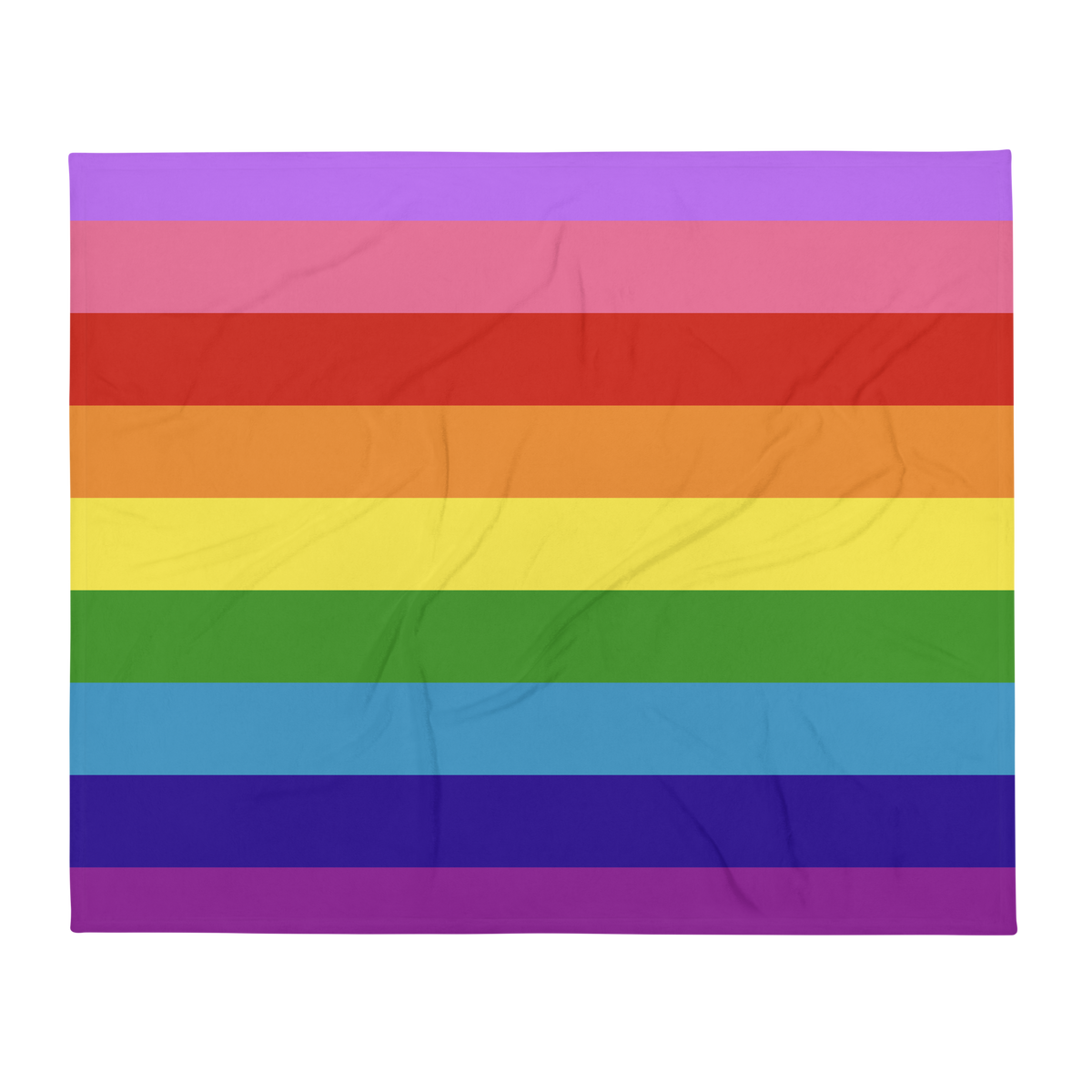 Gilbert Baker Pride Throw Blanket: Cozy LGBTQ+ Decorative Print