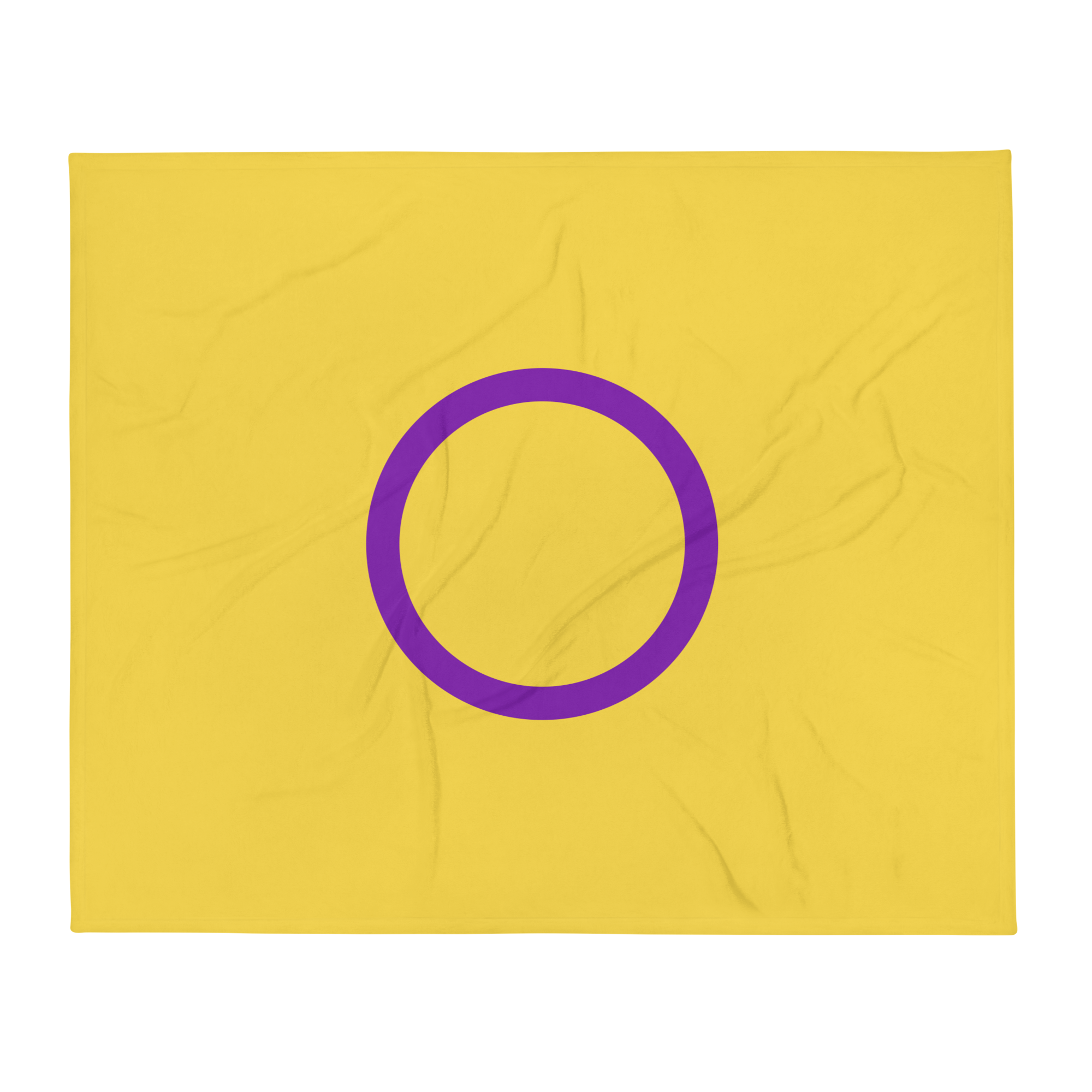 Intersex Pride Throw Blanket: Cozy LGBTQ+ Decorative Print