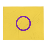 Intersex Pride Throw Blanket: Cozy LGBTQ+ Decorative Print