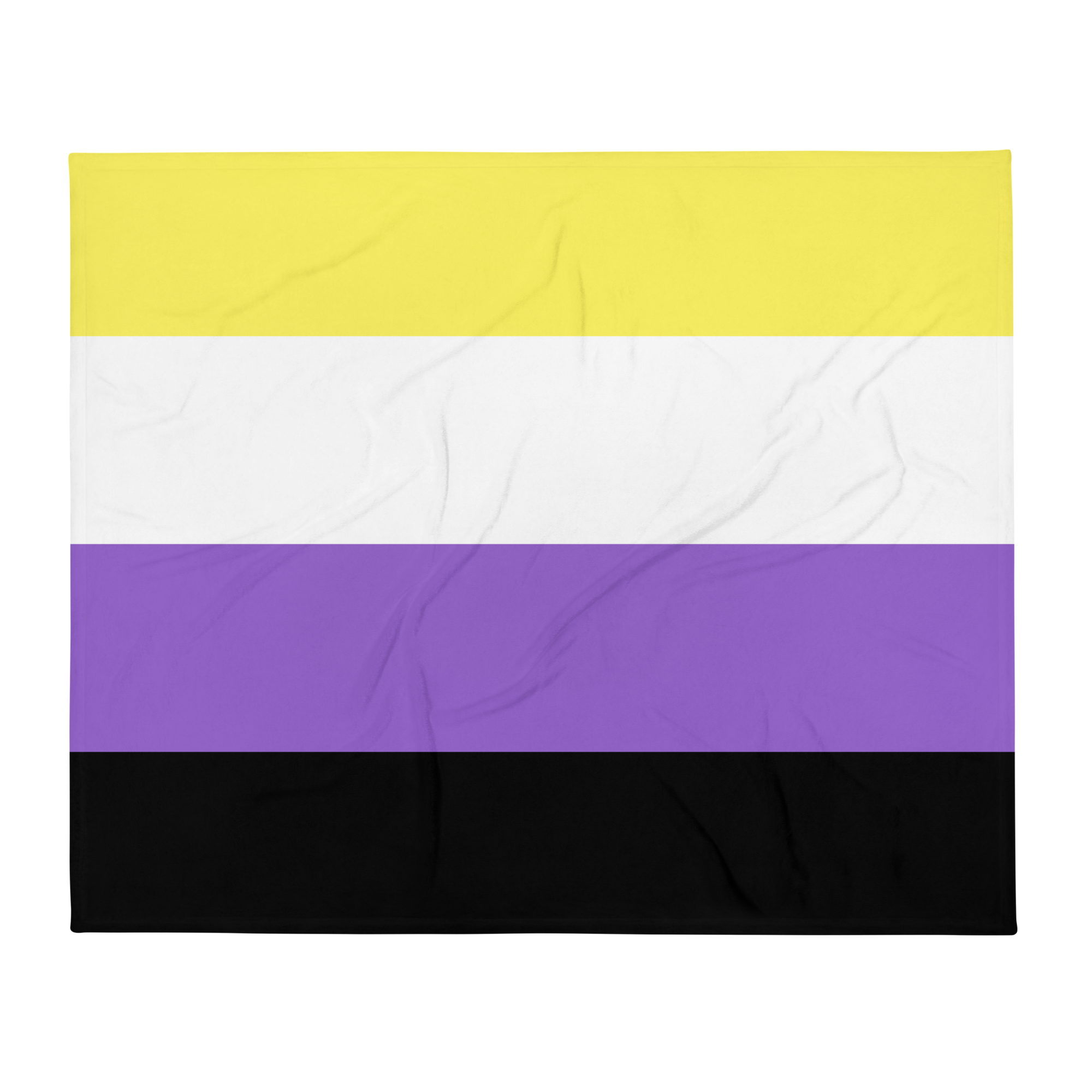 Nonbinary Pride Throw Blanket: Cozy LGBTQ+ Decorative Print
