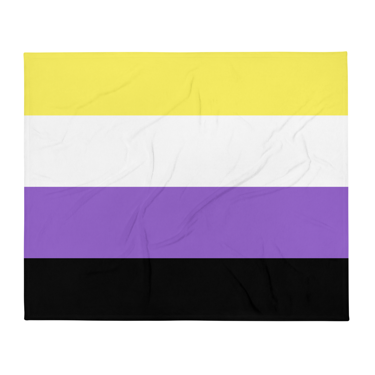 Nonbinary Pride Throw Blanket: Cozy LGBTQ+ Decorative Print