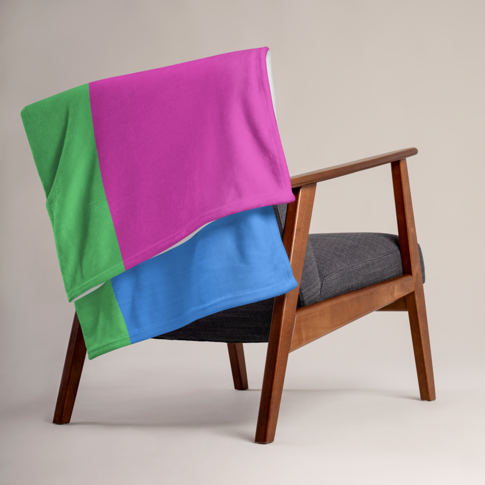 Polysexual Pride Throw Blanket: Cozy LGBTQ+ Decorative Print