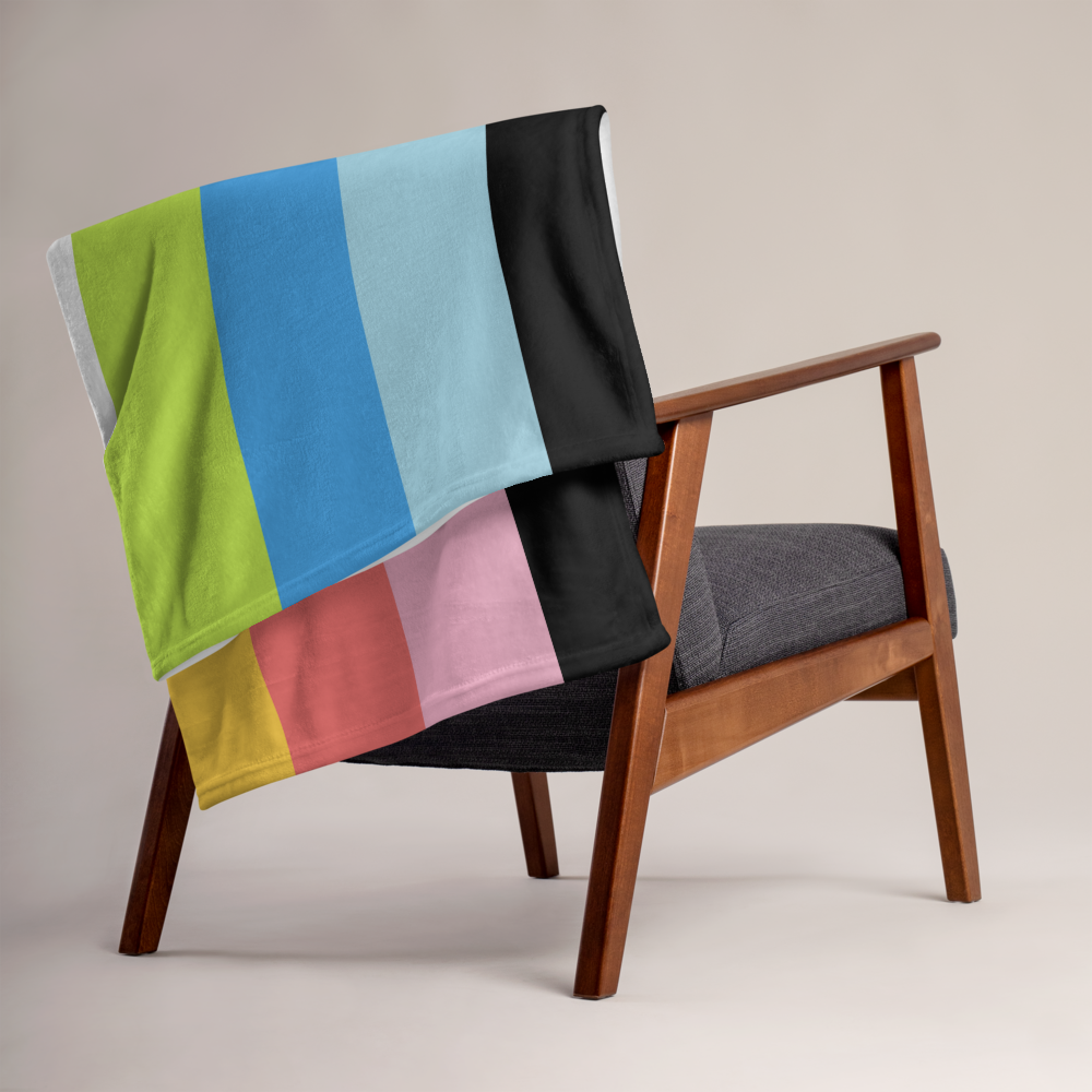 Queer Pride Throw Blanket: Cozy LGBTQ+ Decorative Print