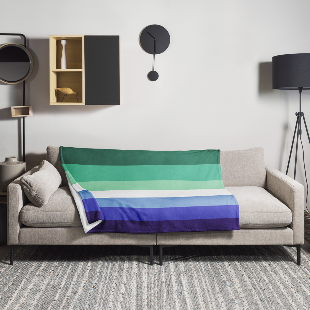 Gay Pride Throw Blanket: Cozy LGBTQ+ Decorative Print