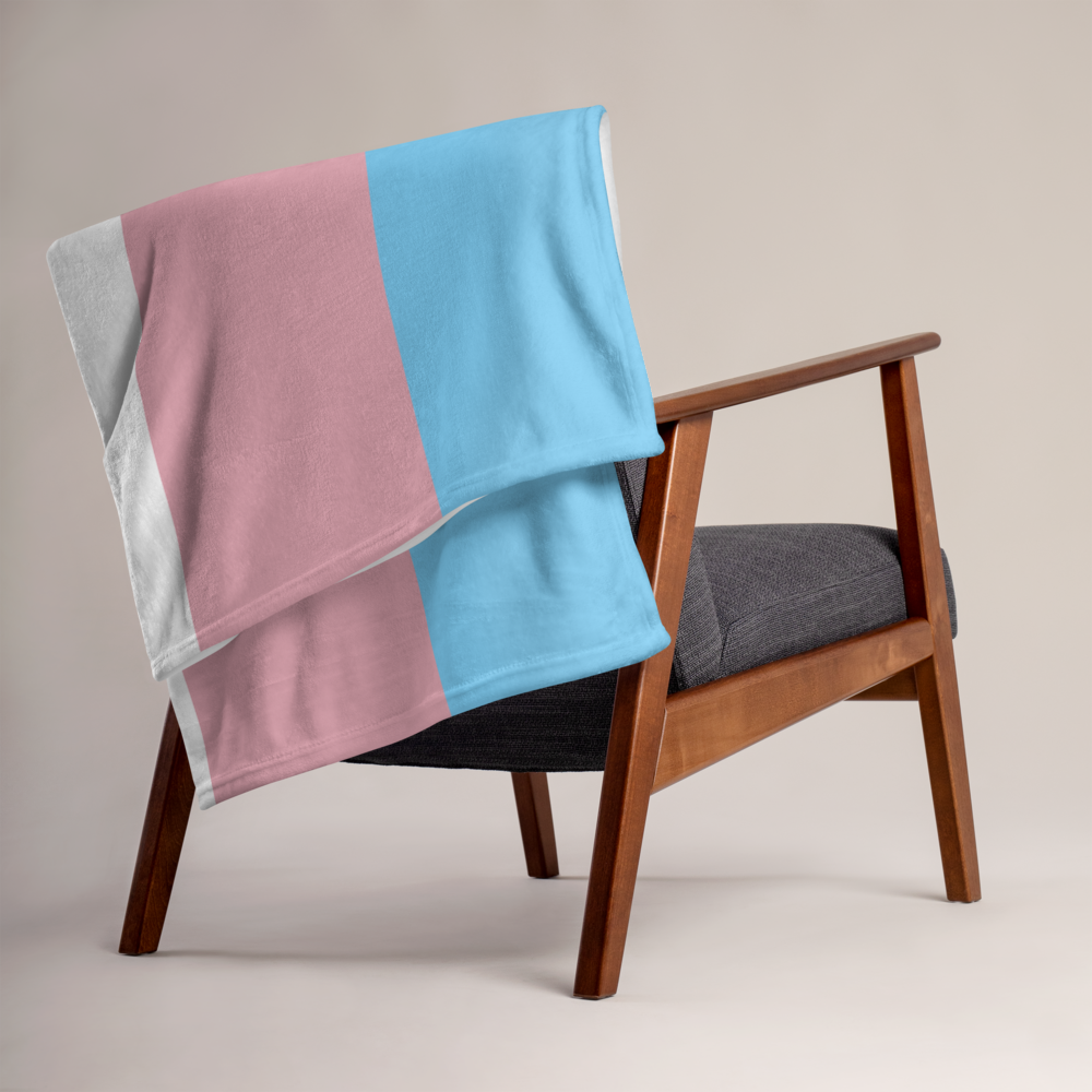 Transgender Pride Throw Blanket: Cozy LGBTQ+ Decorative Print