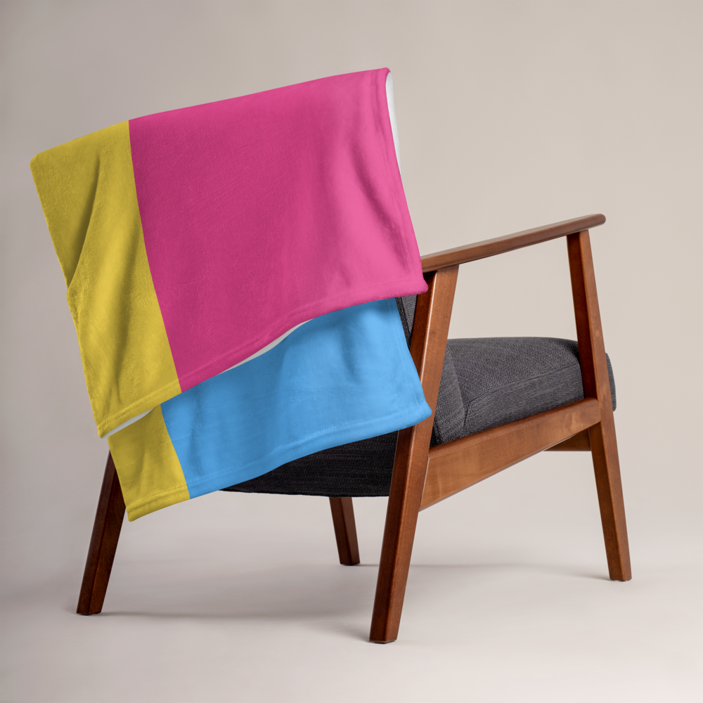 Pansexual Pride Throw Blanket: Cozy LGBTQ+ Decorative Print