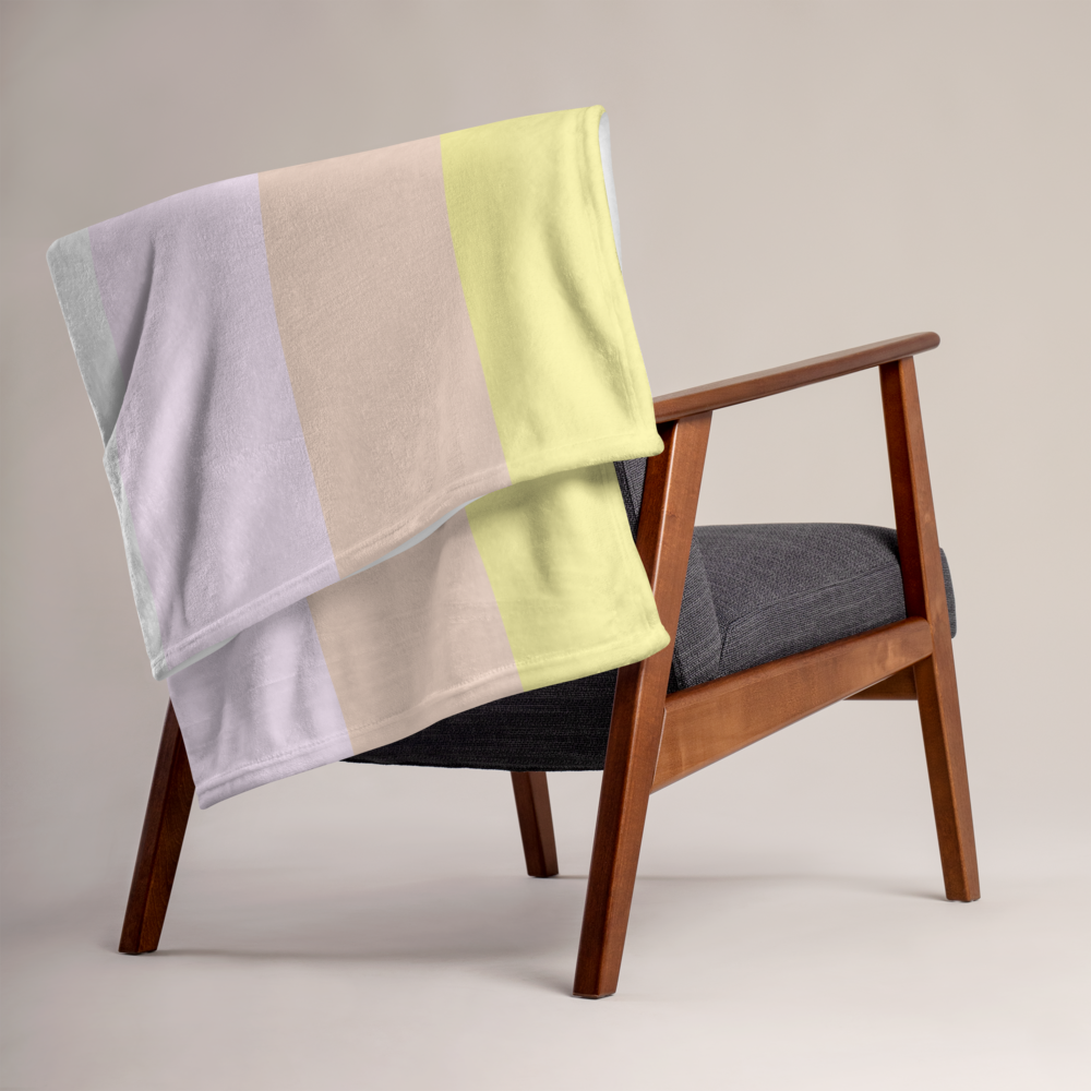 Pangender Pride Throw Blanket: Cozy LGBTQ+ Decorative Print