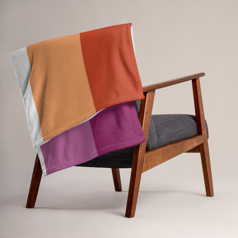 Lesbian Pride Throw Blanket: Cozy LGBTQ+ Decorative Print