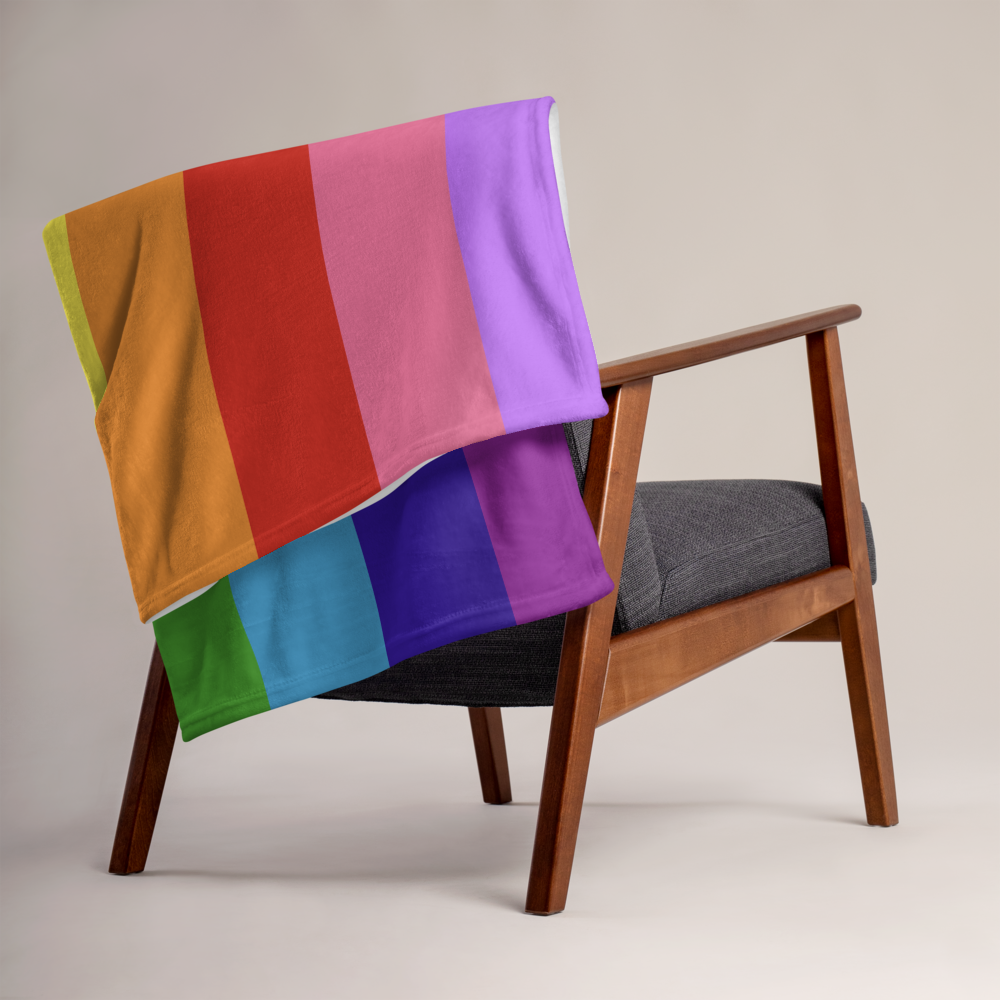 Gilbert Baker Pride Throw Blanket: Cozy LGBTQ+ Decorative Print