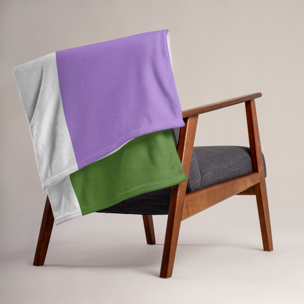Genderqueer Pride Throw Blanket: Cozy LGBTQ+ Decorative Print