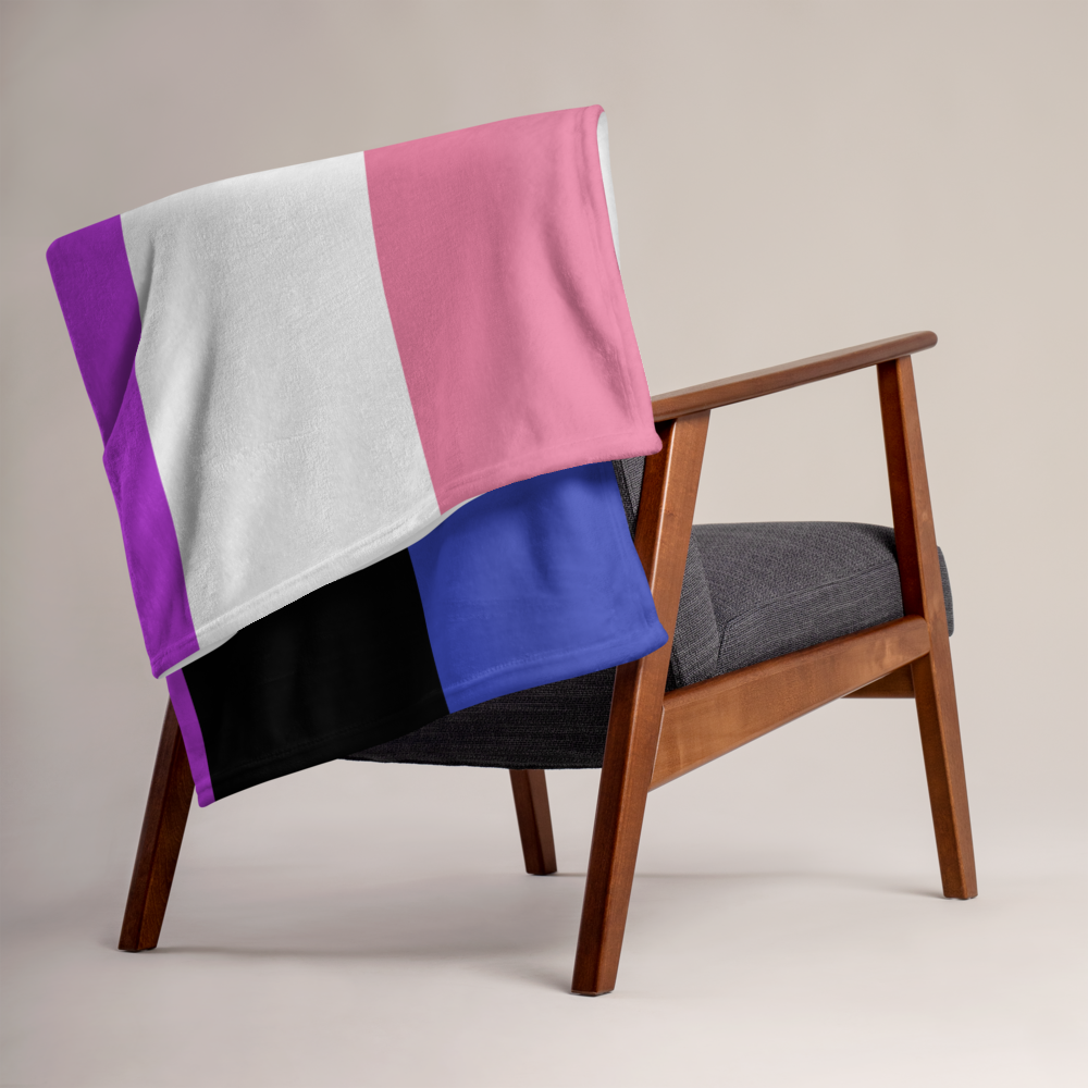 Genderfluid Pride Throw Blanket: Cozy LGBTQ+ Decorative Print