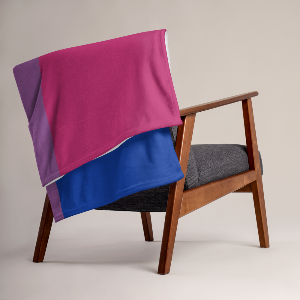 Bisexual Pride Throw Blanket: Cozy LGBTQ+ Decorative Print