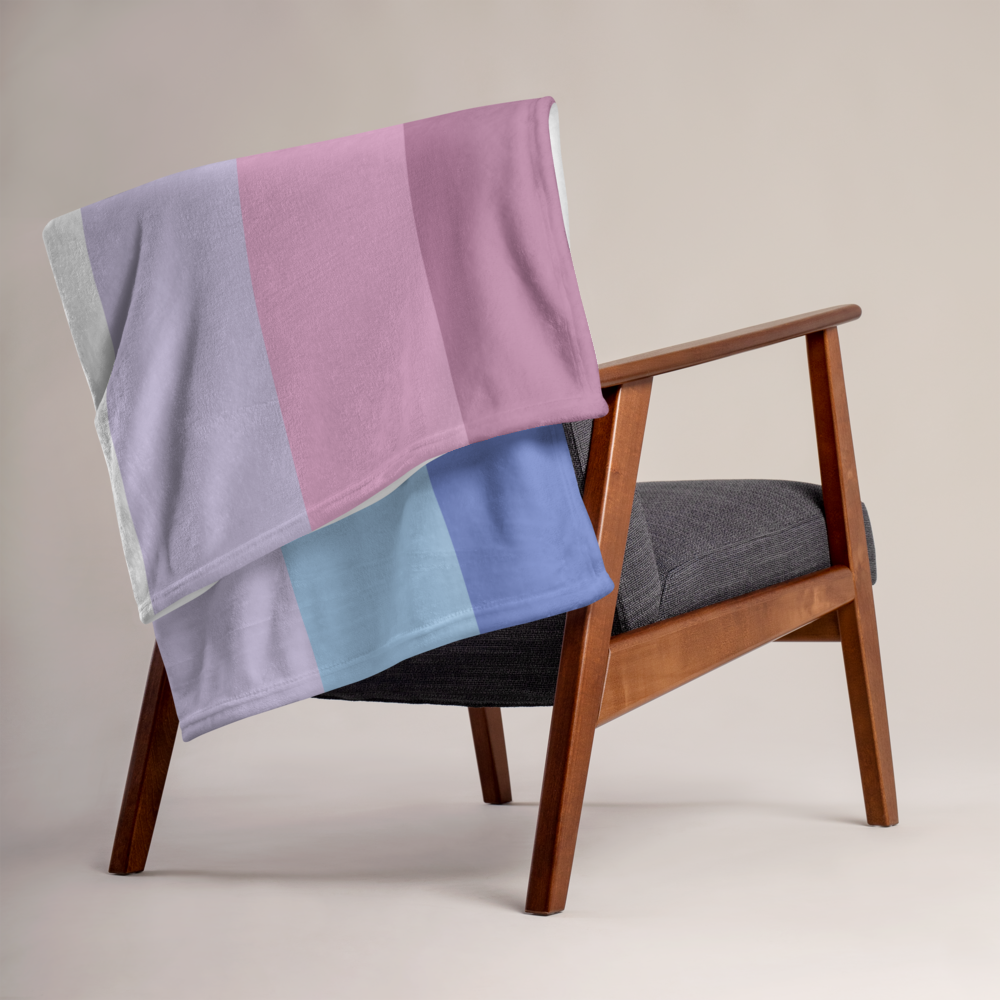 Bigender Pride Throw Blanket: Cozy LGBTQ+ Decorative Print