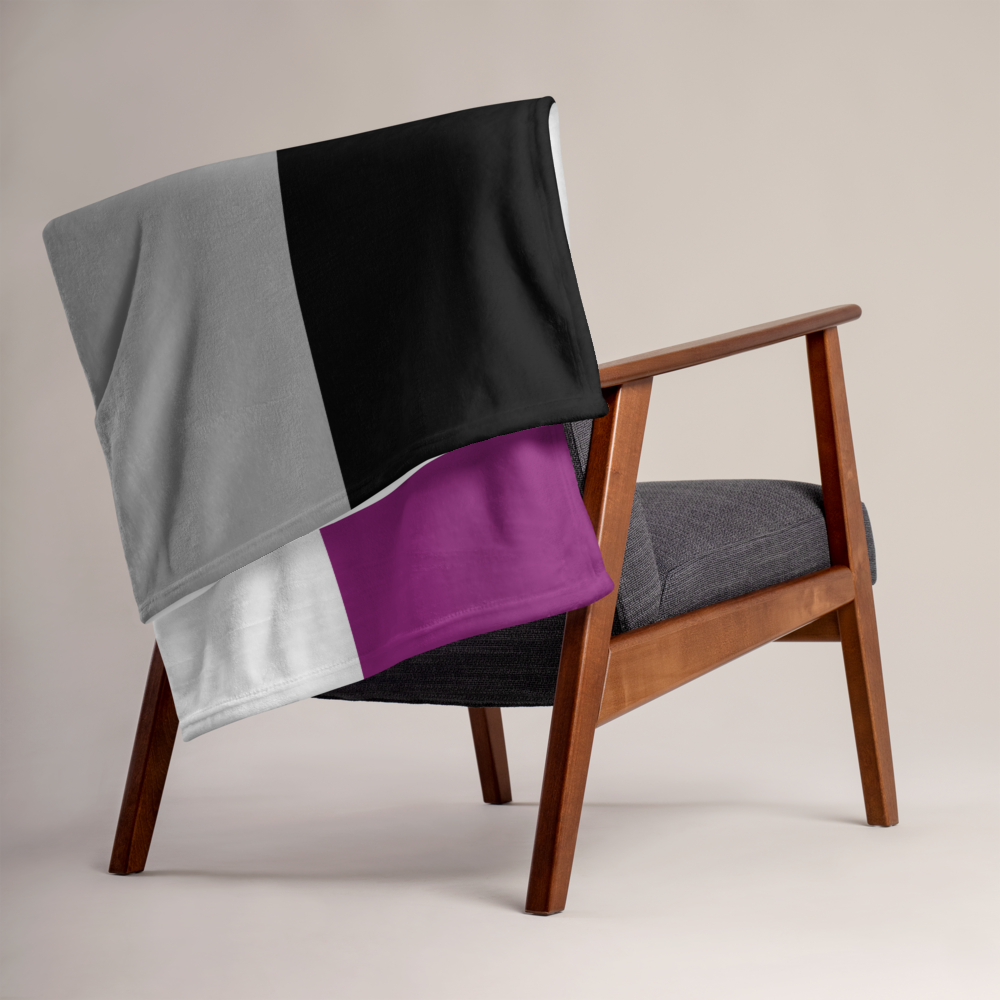 Asexual Pride Throw Blanket: Cozy LGBTQ+ Decorative Print