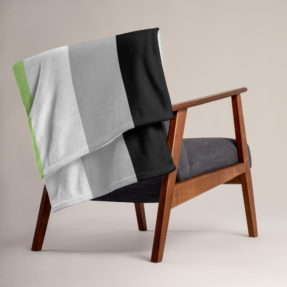 Agender Pride Throw Blanket: Cozy LGBTQ+ Decorative Print