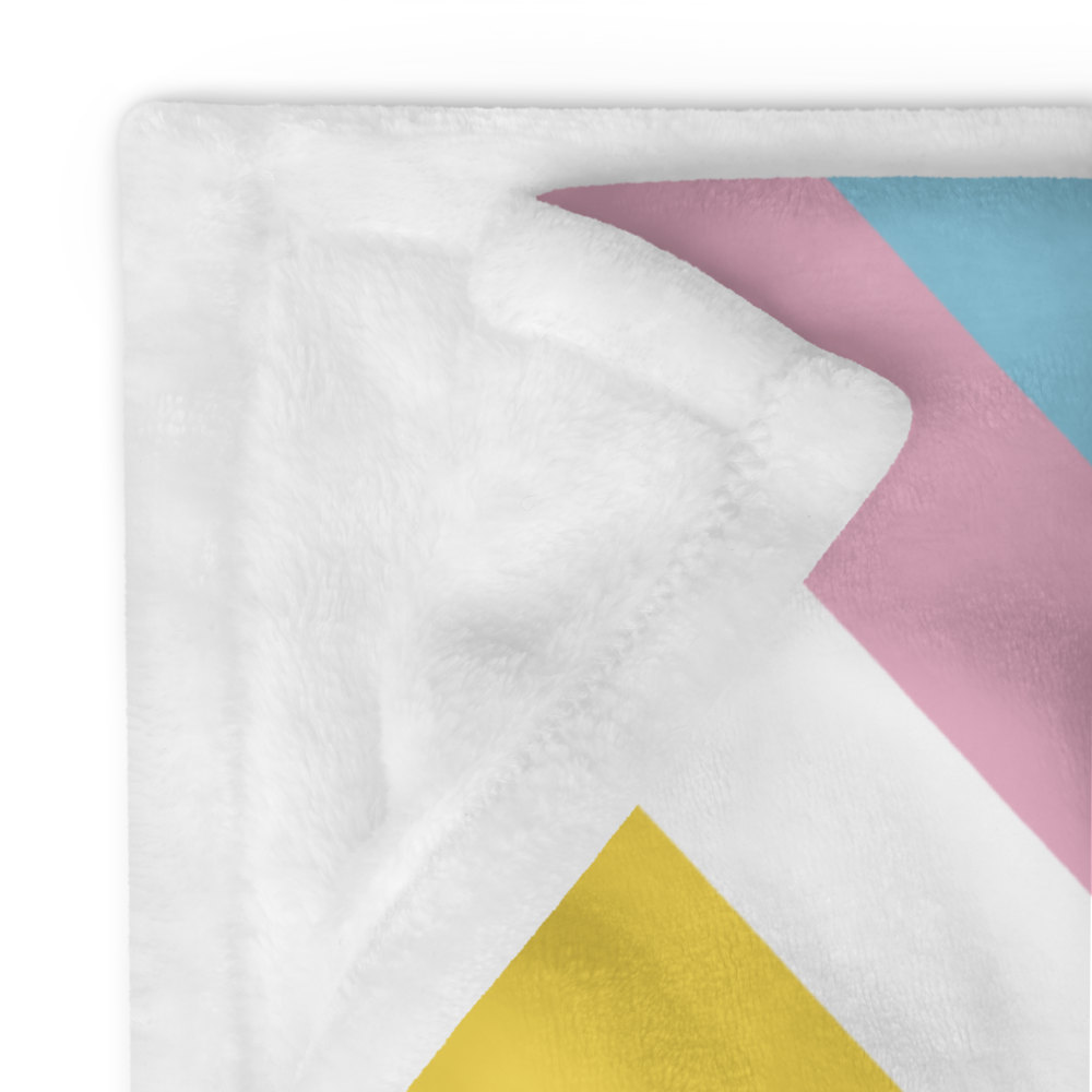 Intersex-Inclusive Pride Progress Pride Throw Blanket: Cozy LGBTQ+ Decorative Print