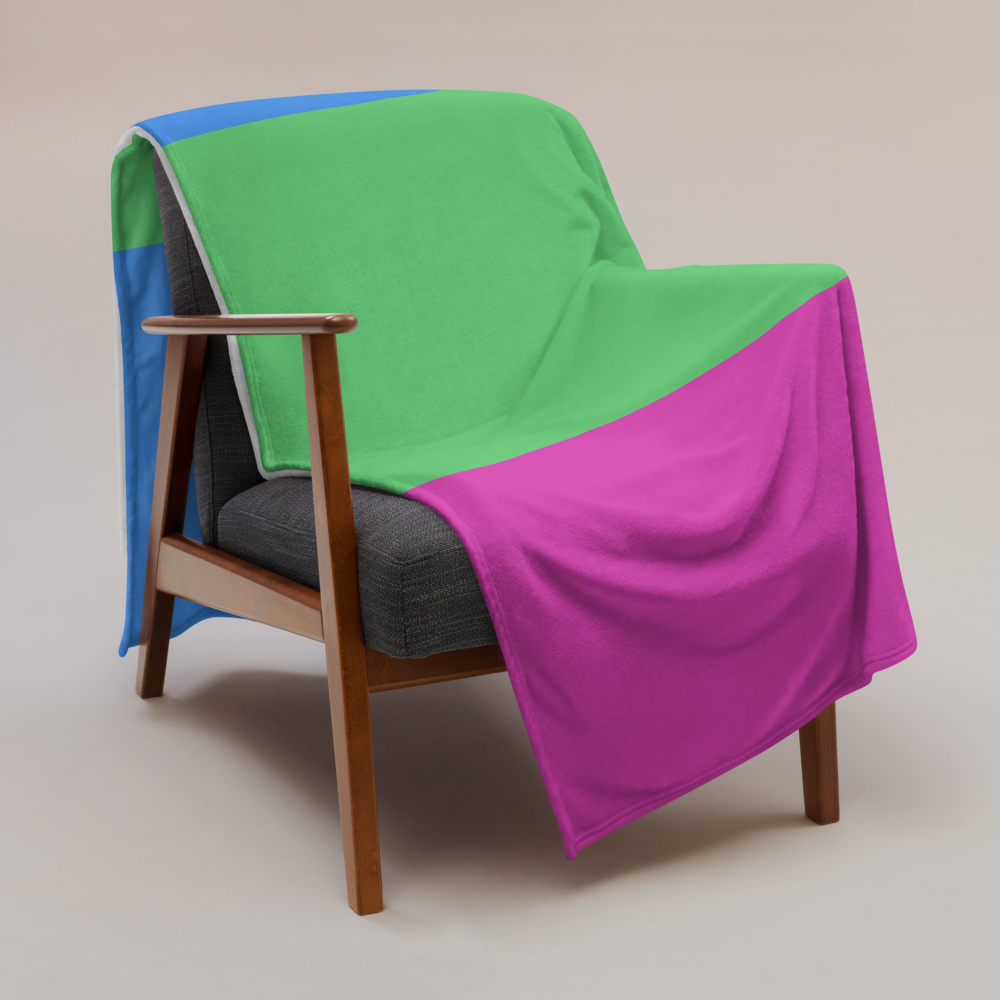 Polysexual Pride Throw Blanket: Cozy LGBTQ+ Decorative Print