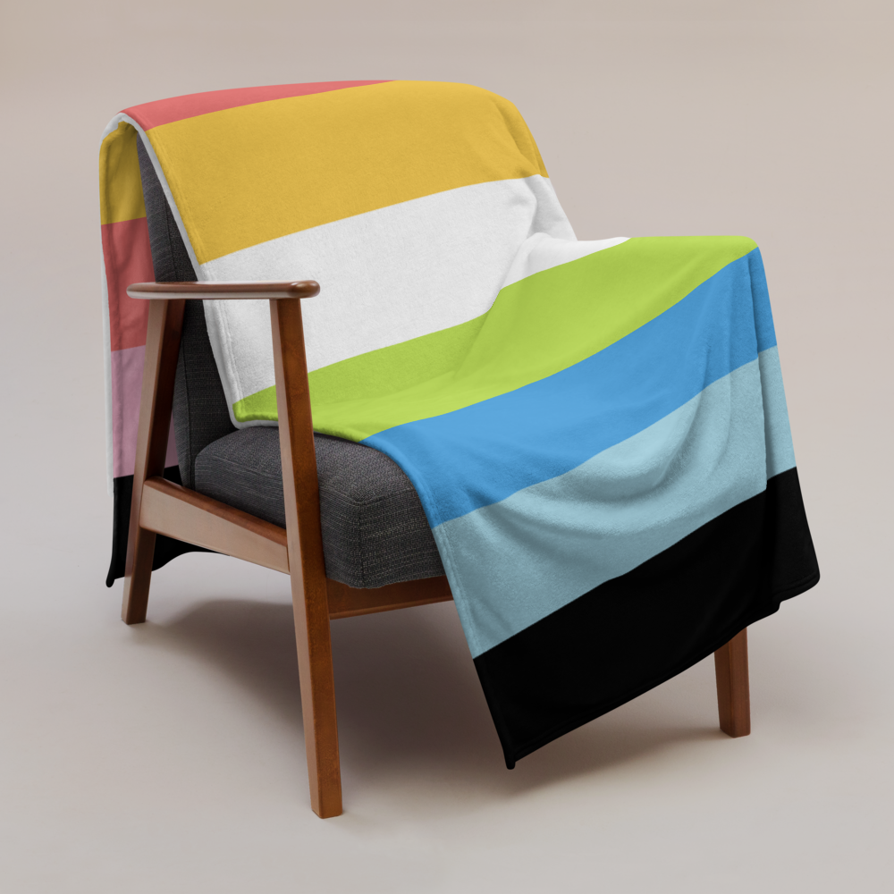 Queer Pride Throw Blanket: Cozy LGBTQ+ Decorative Print
